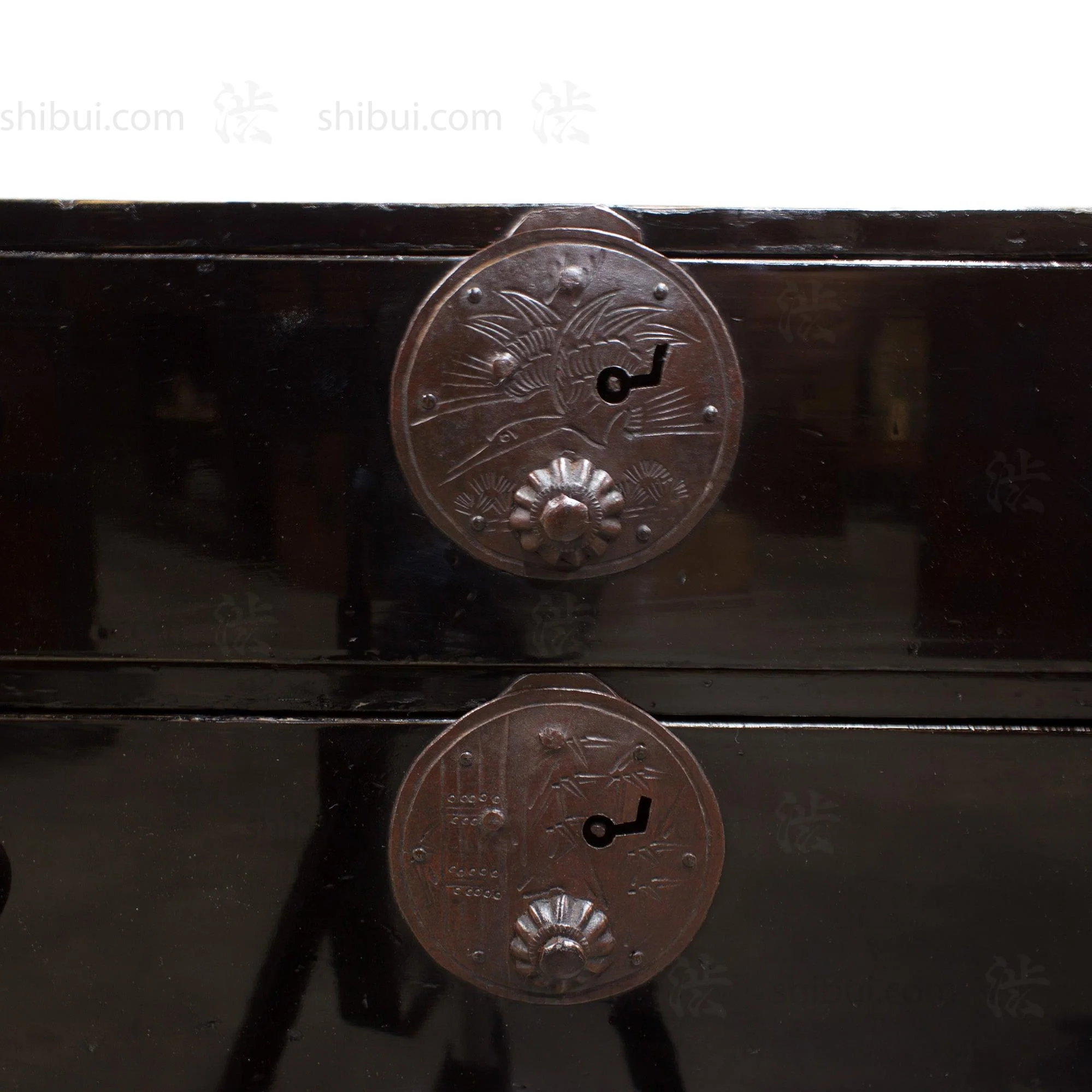 Black Lacquer Shonai Ko Dansu | Small Japanese Antique Tansu Chest - Image 7