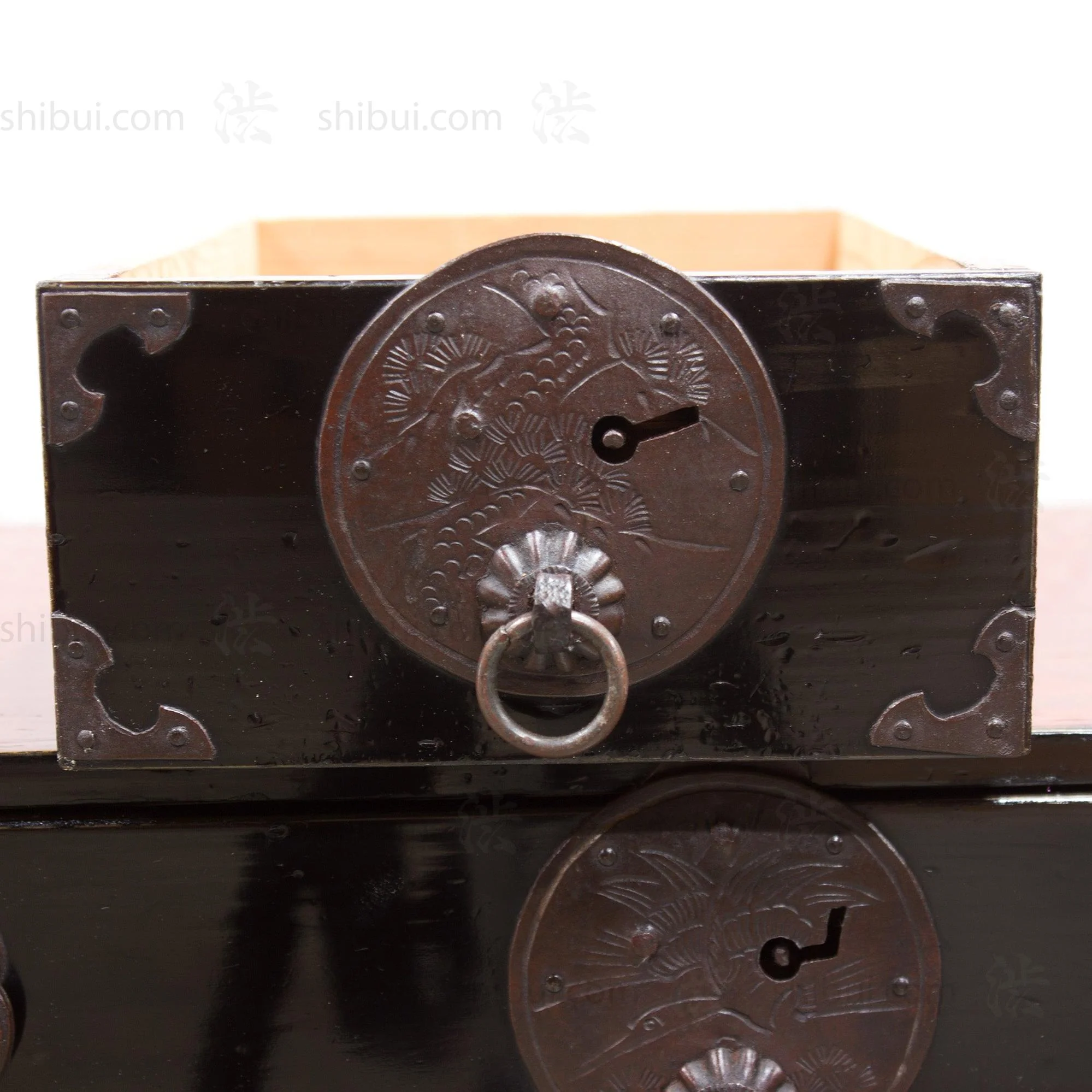 Black Lacquer Shonai Ko Dansu | Small Japanese Antique Tansu Chest - Image 8