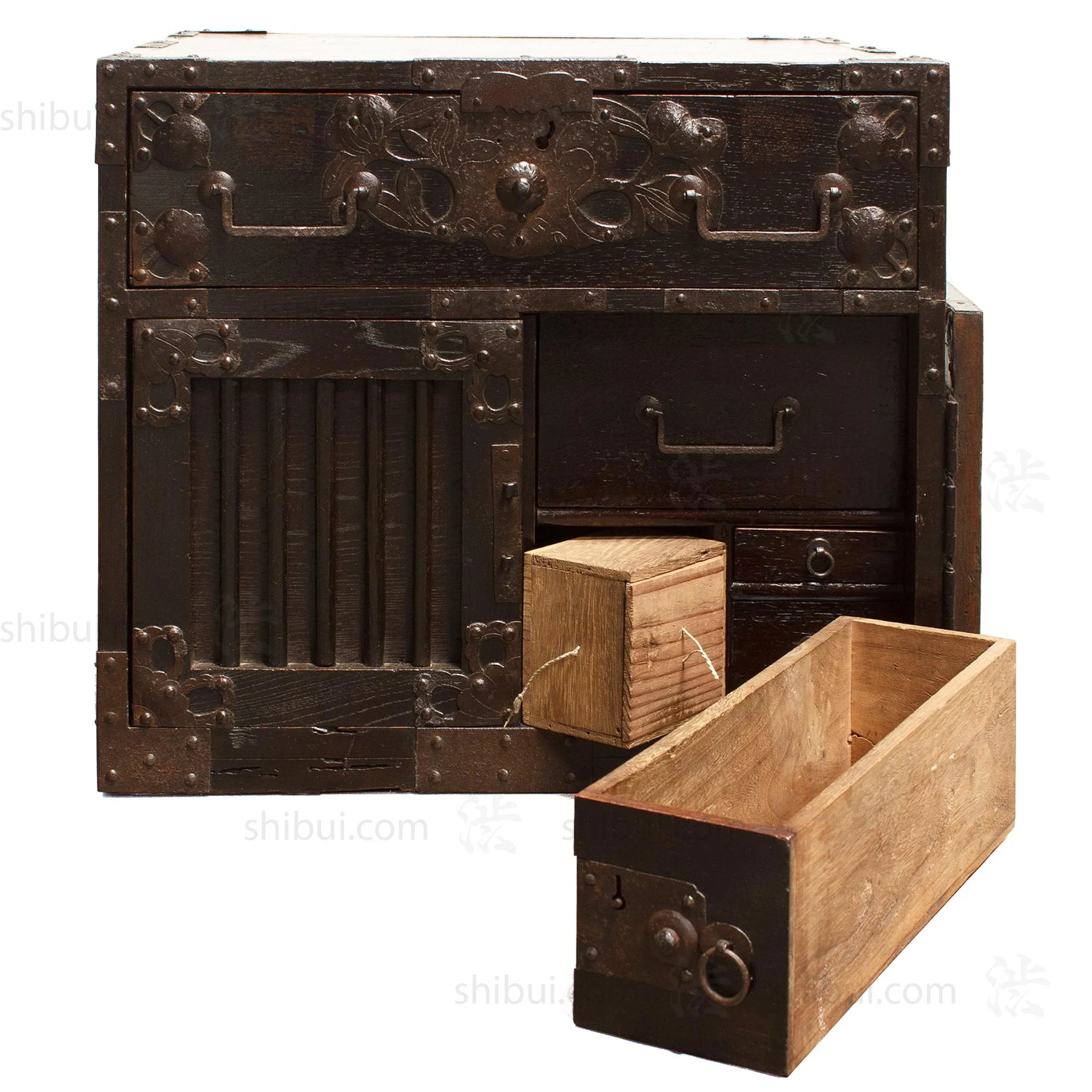 Chobako Funa Dansu - Antique Japanese Captain's Sea Chest from Mikuni - Image 5