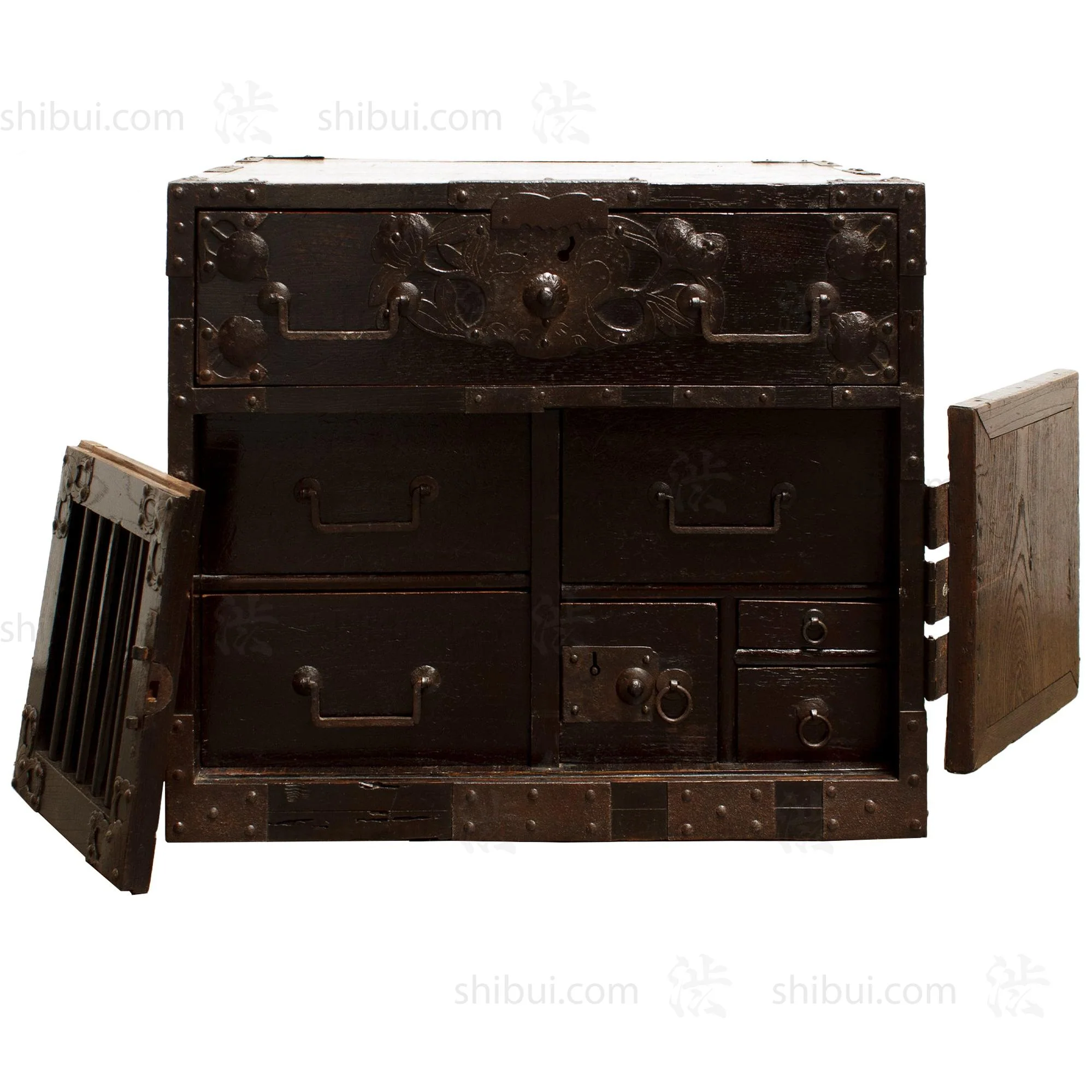 Chobako Funa Dansu - Antique Japanese Captain's Sea Chest from Mikuni - Image 7