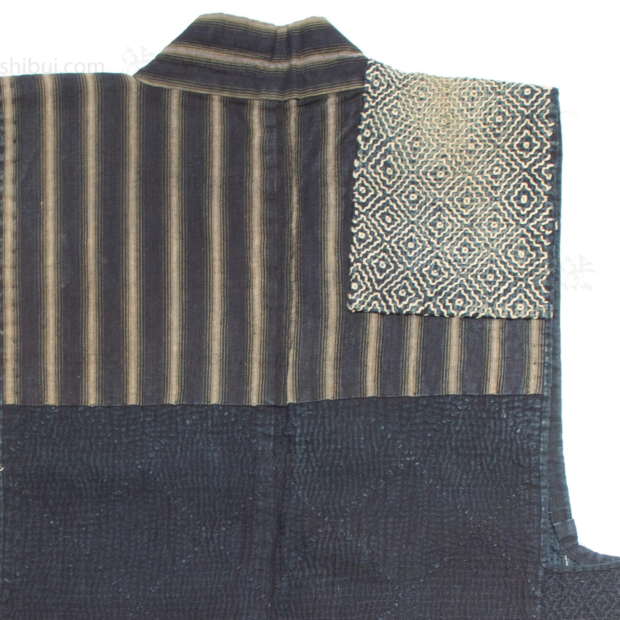 Sorihiki Banten - Boro and Sashiko Reinforced Indigo Dyed Workers Vest - Image 5