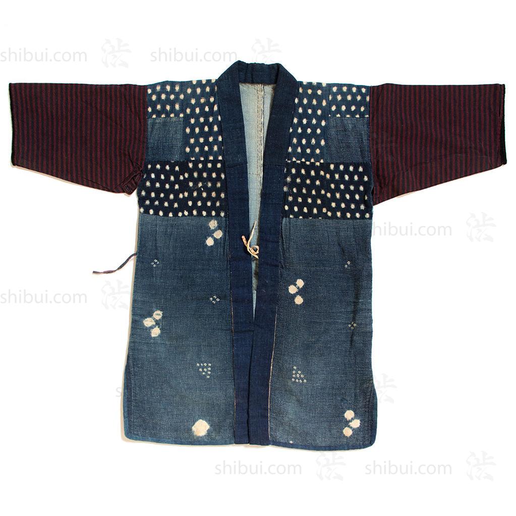 Boro, Kasuri, and Shibori, Sashiko Hand Quilted Indigo Cotton Coat - Image 2