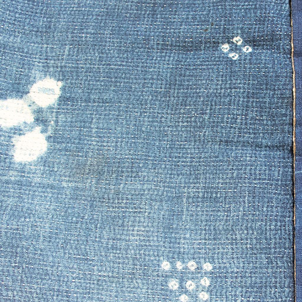 Boro, Kasuri, and Shibori, Sashiko Hand Quilted Indigo Cotton Coat - Image 3
