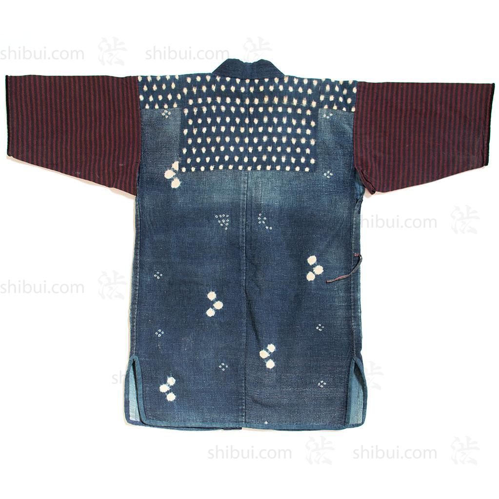 Boro, Kasuri, and Shibori, Sashiko Hand Quilted Indigo Cotton Coat - Image 5