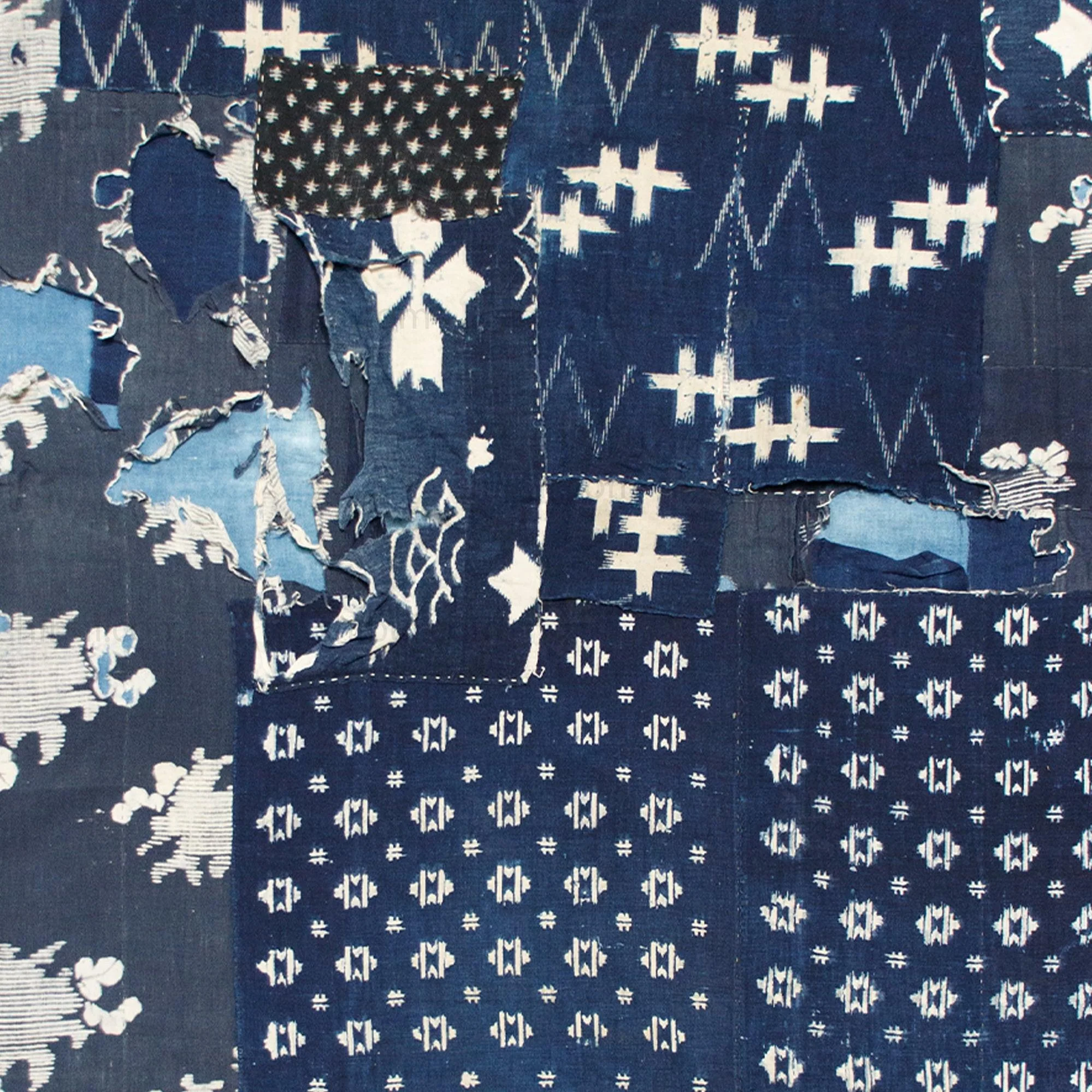 Boro Kasuri Japanese Antique Futon Cover - Image 8