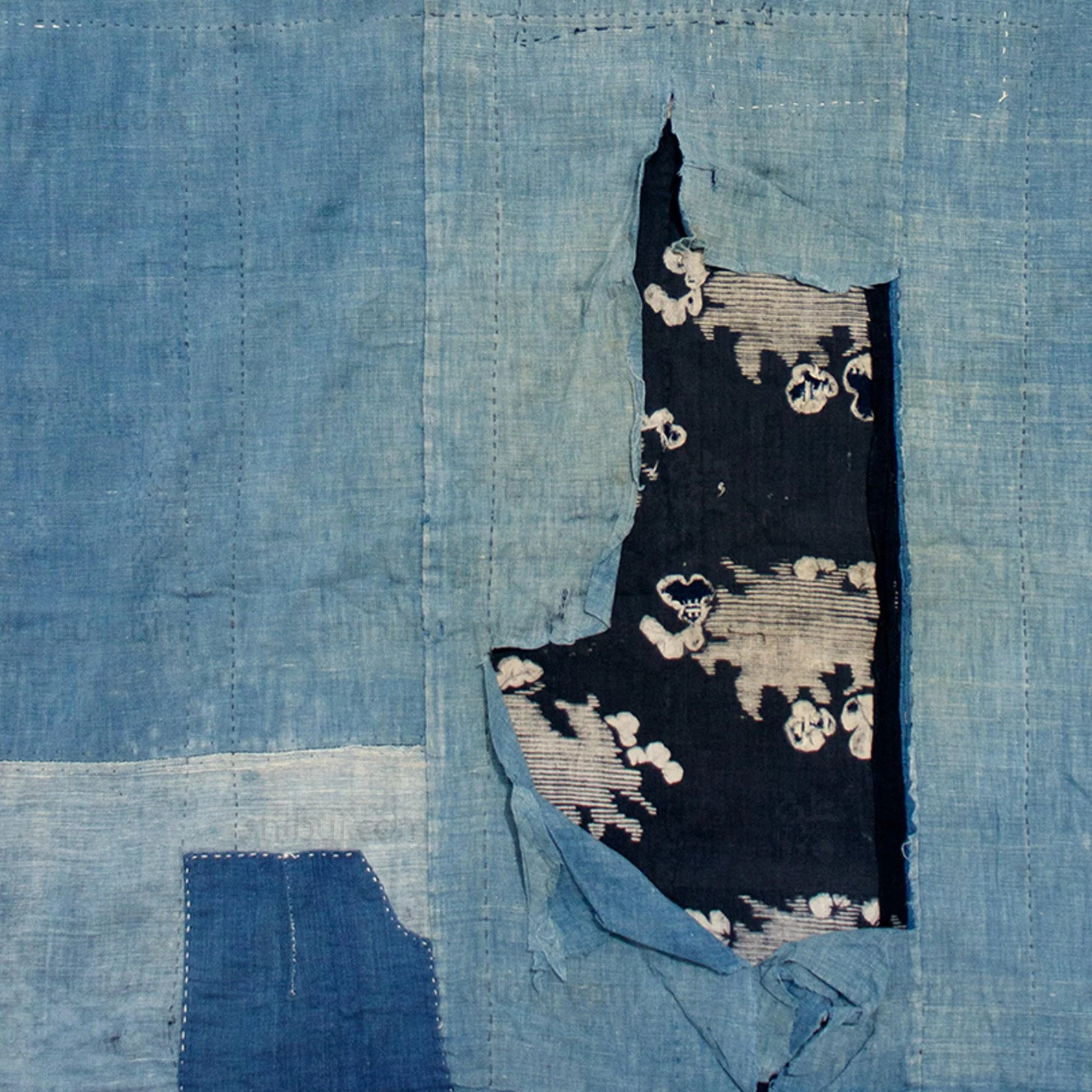 Boro Kasuri Japanese Antique Futon Cover - Image 9