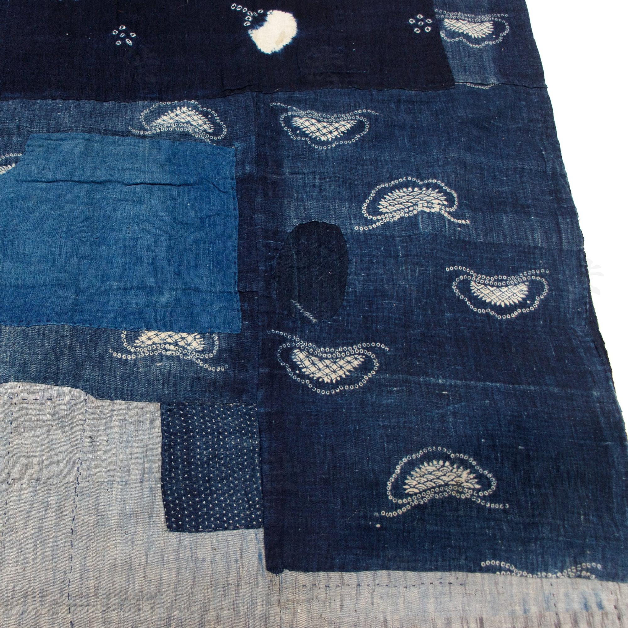 Boro Katazome Japanese Antique Futon Cover - Image 4