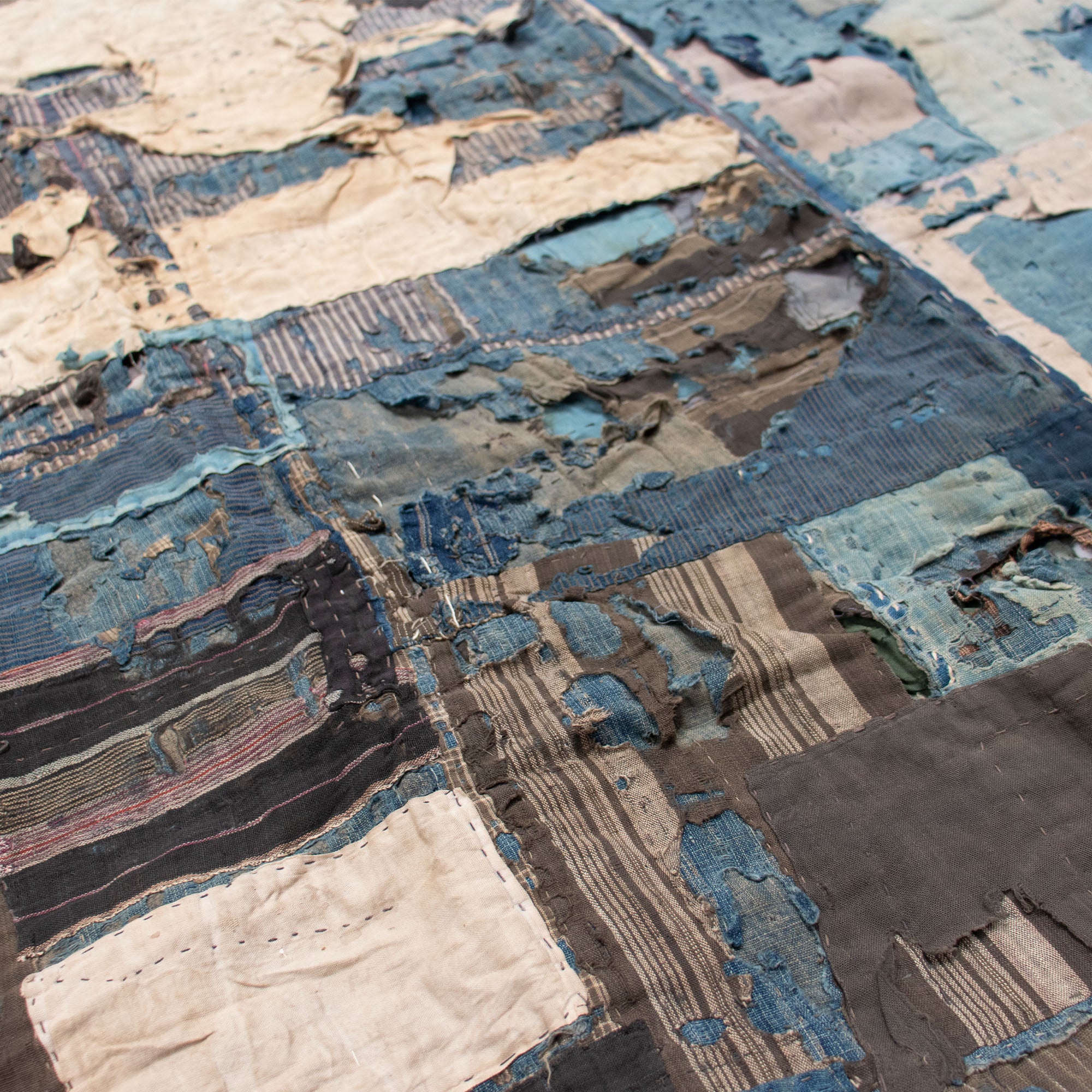 Boro Multilayer Blanket | Japanese  Indigo Dyed Cotton - Image 2