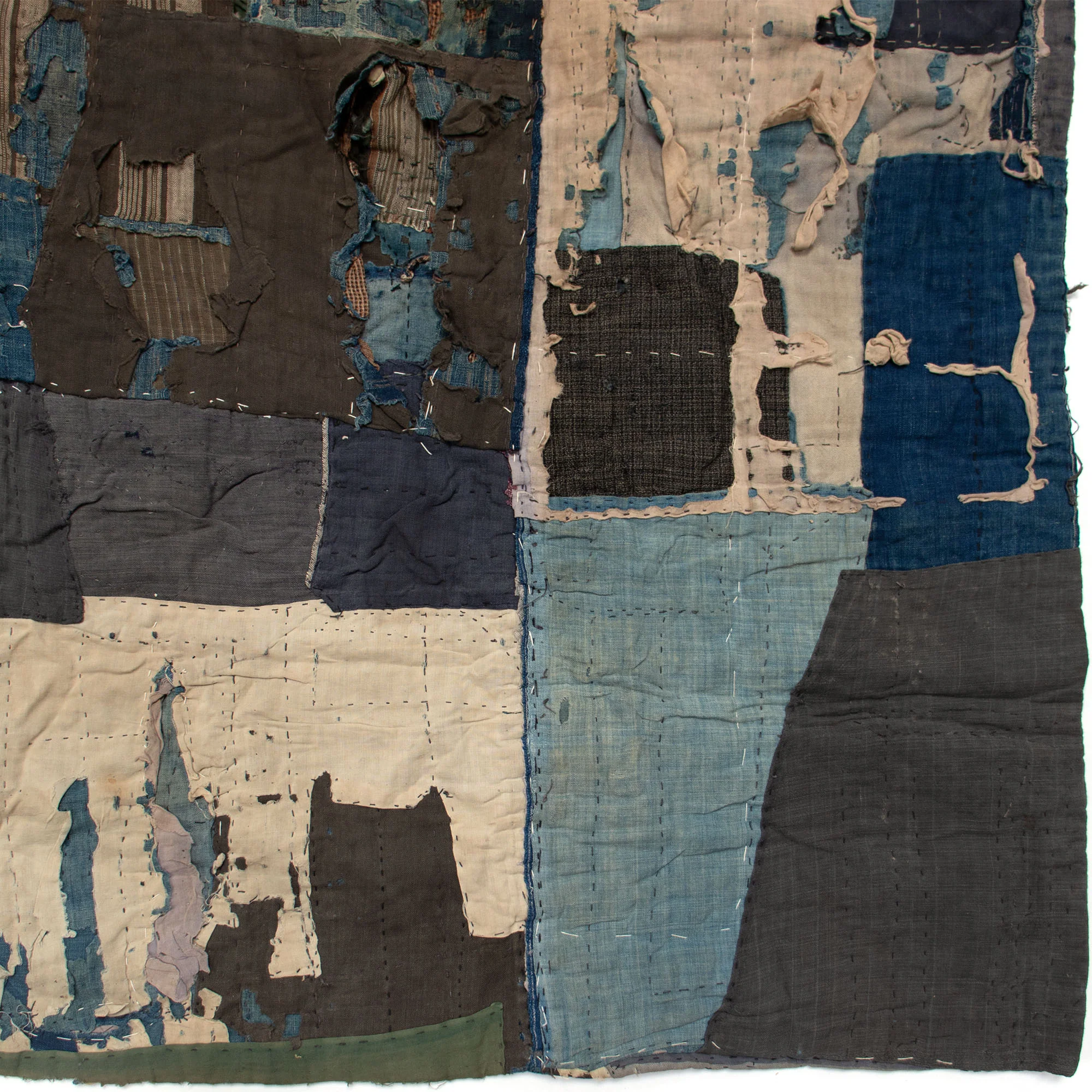 Boro Multilayer Blanket | Japanese  Indigo Dyed Cotton - Image 3