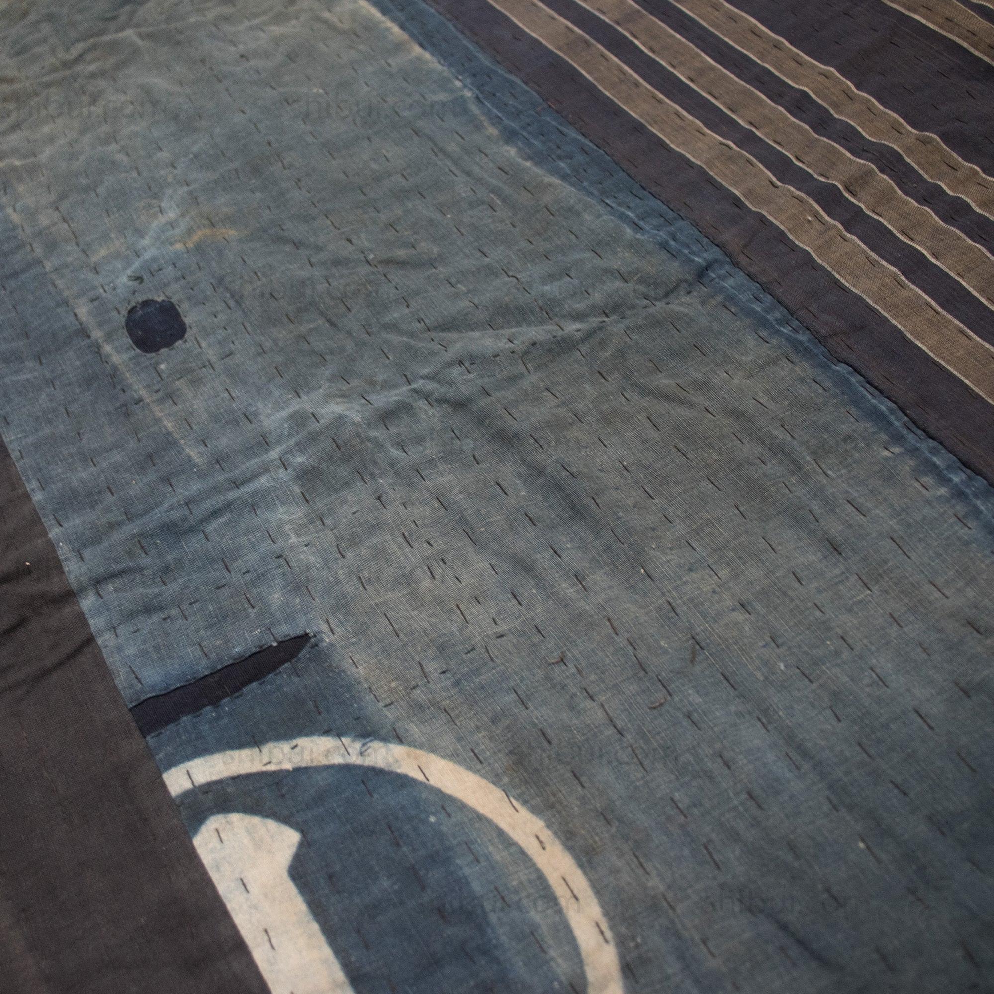 Boro Multilayer Blanket  Made From Happi Coat |  Japanese Indigo - Image 4