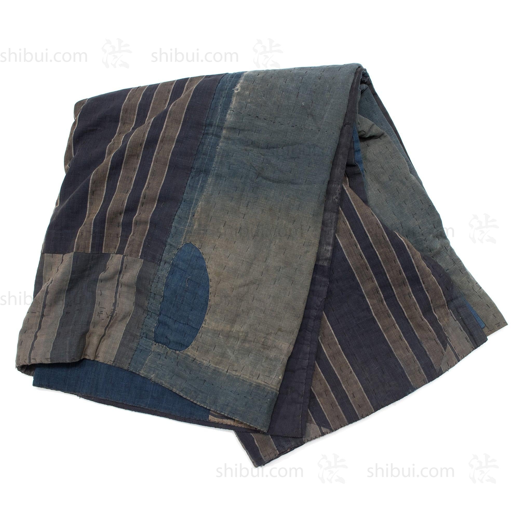 Boro Multilayer Blanket  Made From Happi Coat |  Japanese Indigo - Image 6