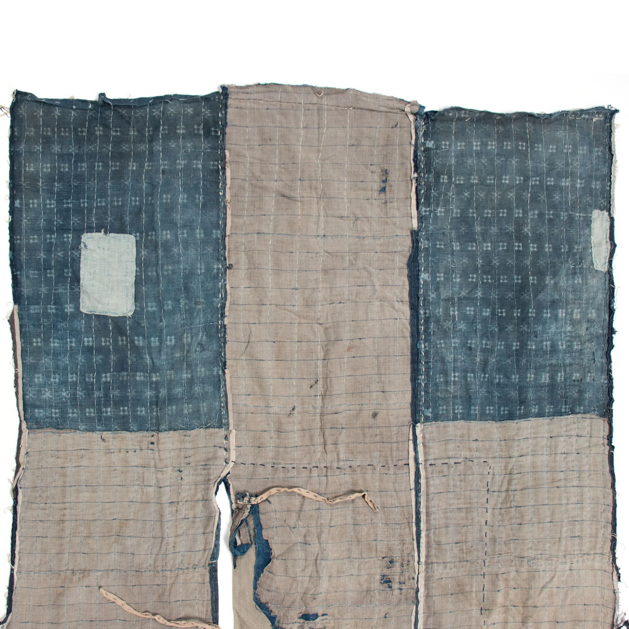 Boro &  Sashiko Multilayer Blanket | Japanese  Indigo Dyed Cotton - Image 3
