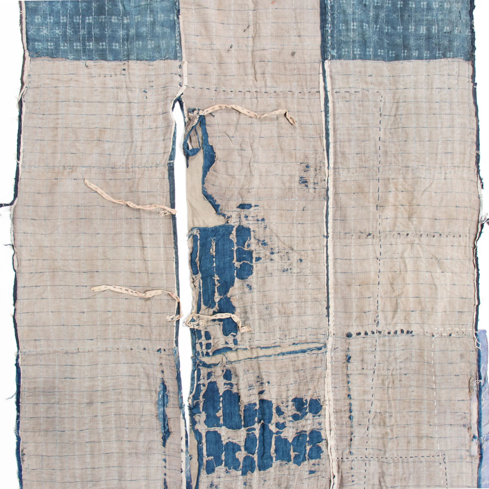 Boro &  Sashiko Multilayer Blanket | Japanese  Indigo Dyed Cotton - Image 4