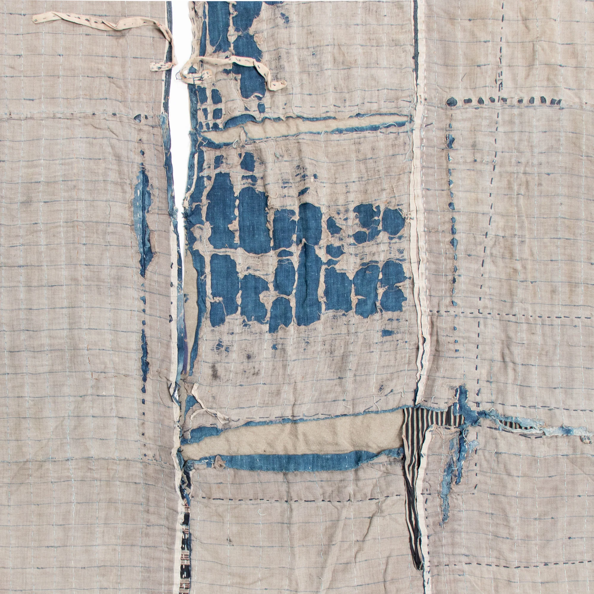 Boro &  Sashiko Multilayer Blanket | Japanese  Indigo Dyed Cotton - Image 5