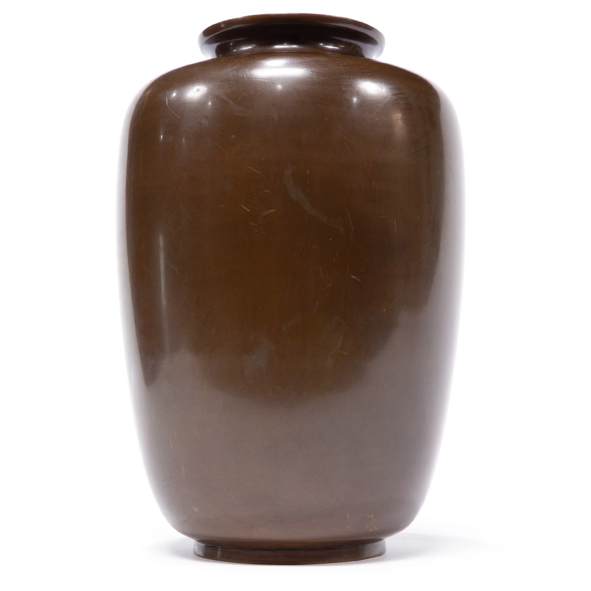 Bronze Vase Depicting Trees And A Fisherman - Image 5