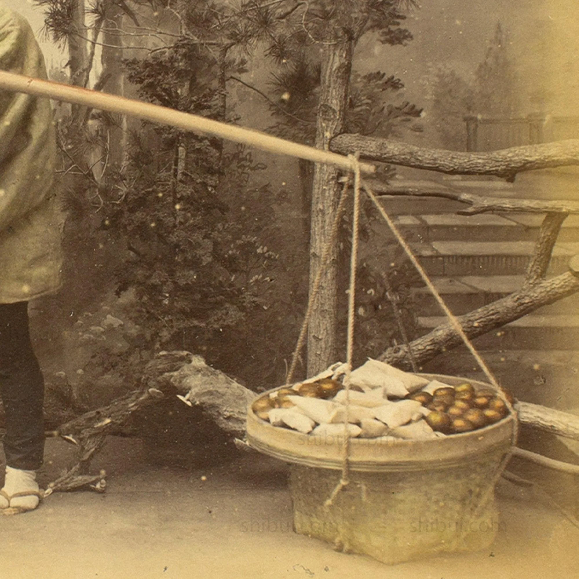 Candy Seller | Japanese Antique Hand Tinted Albumen Photo - Image 4