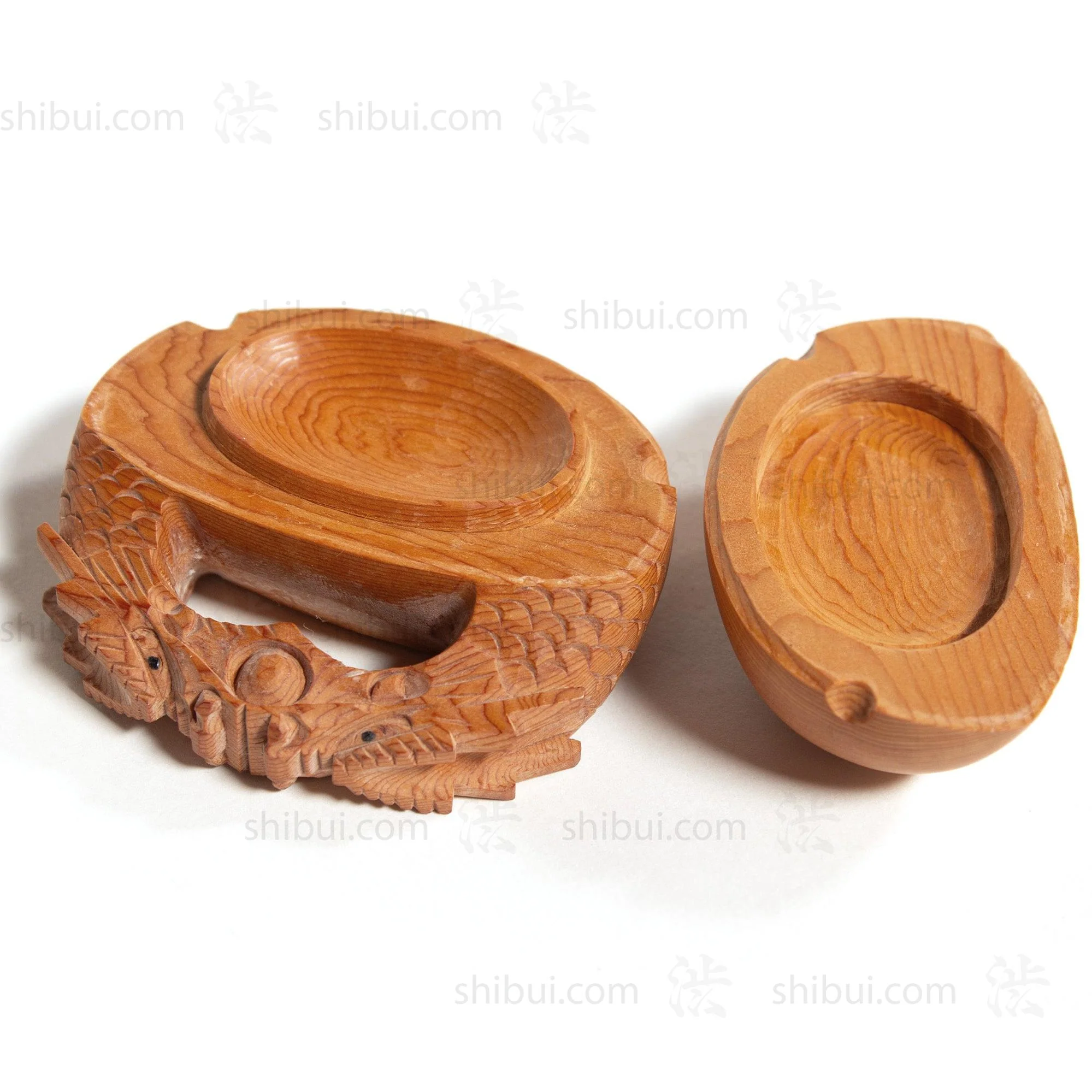Carved Wood Buddhist Mokyugo Kogo  | Japanese Incense Storage Container - Image 3