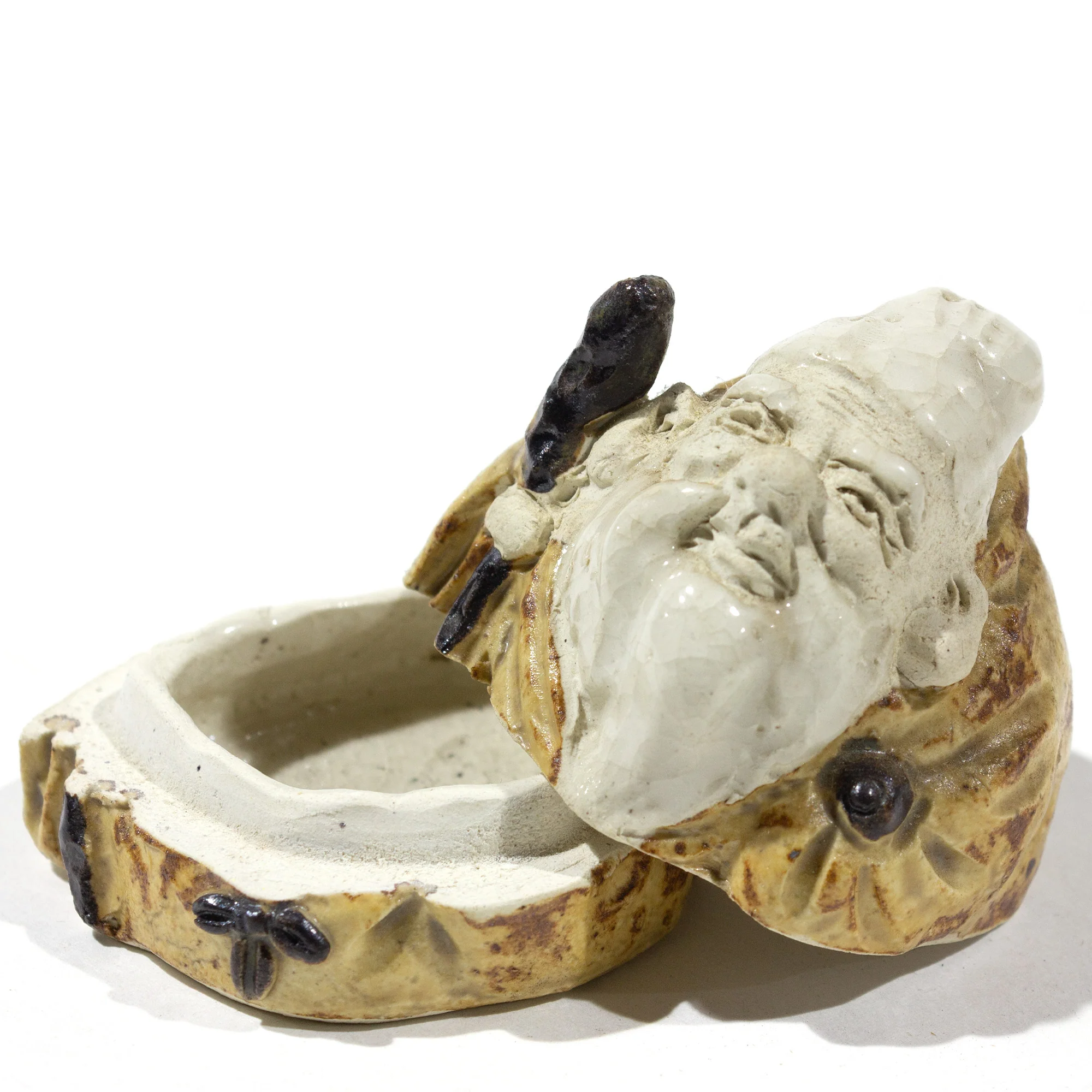 Ceramic Kogo with Lucky God Motif | Japanese Incense Storage Container - Image 5