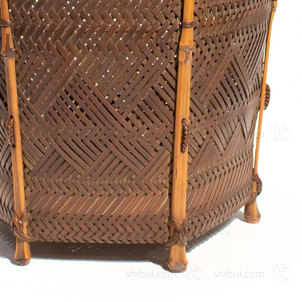 Karamono Style Japanese Signed Flower Basket - Image 10