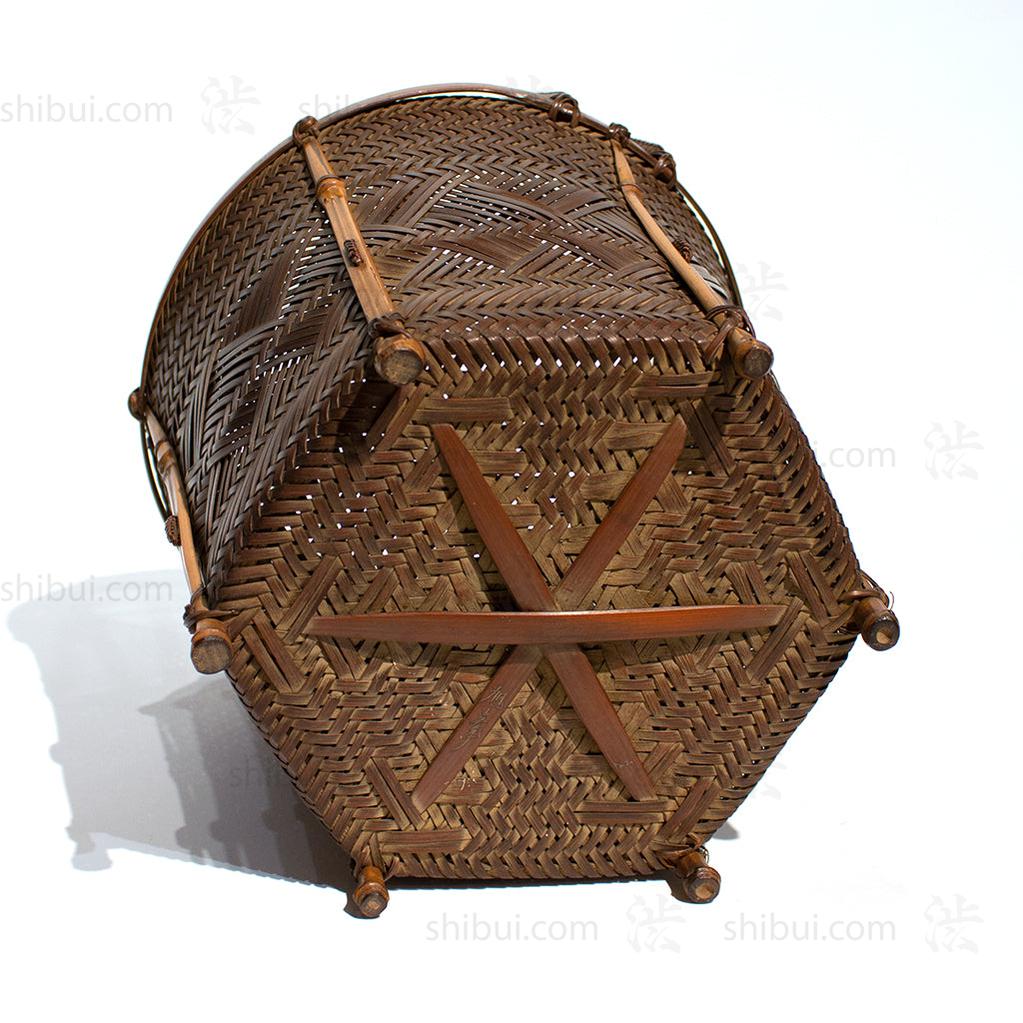Karamono Style Japanese Signed Flower Basket - Image 7