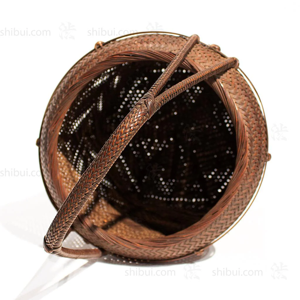 Karamono Style Japanese Signed Flower Basket - Image 8