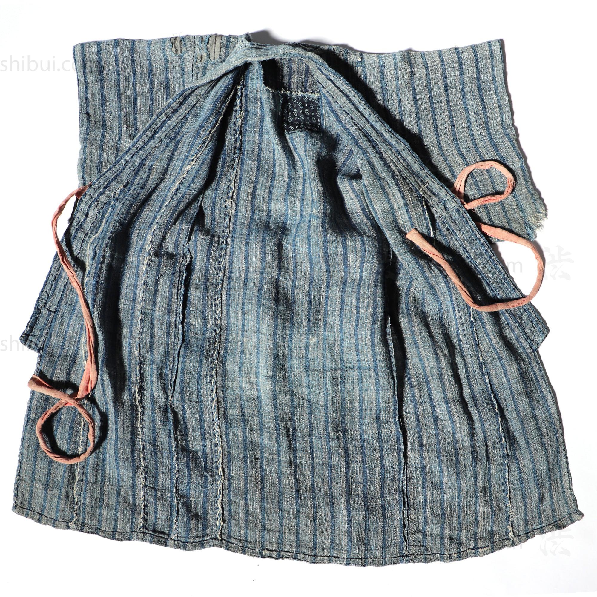 Child's Shima Boro  Japanese Indigo Kimono - Image 3