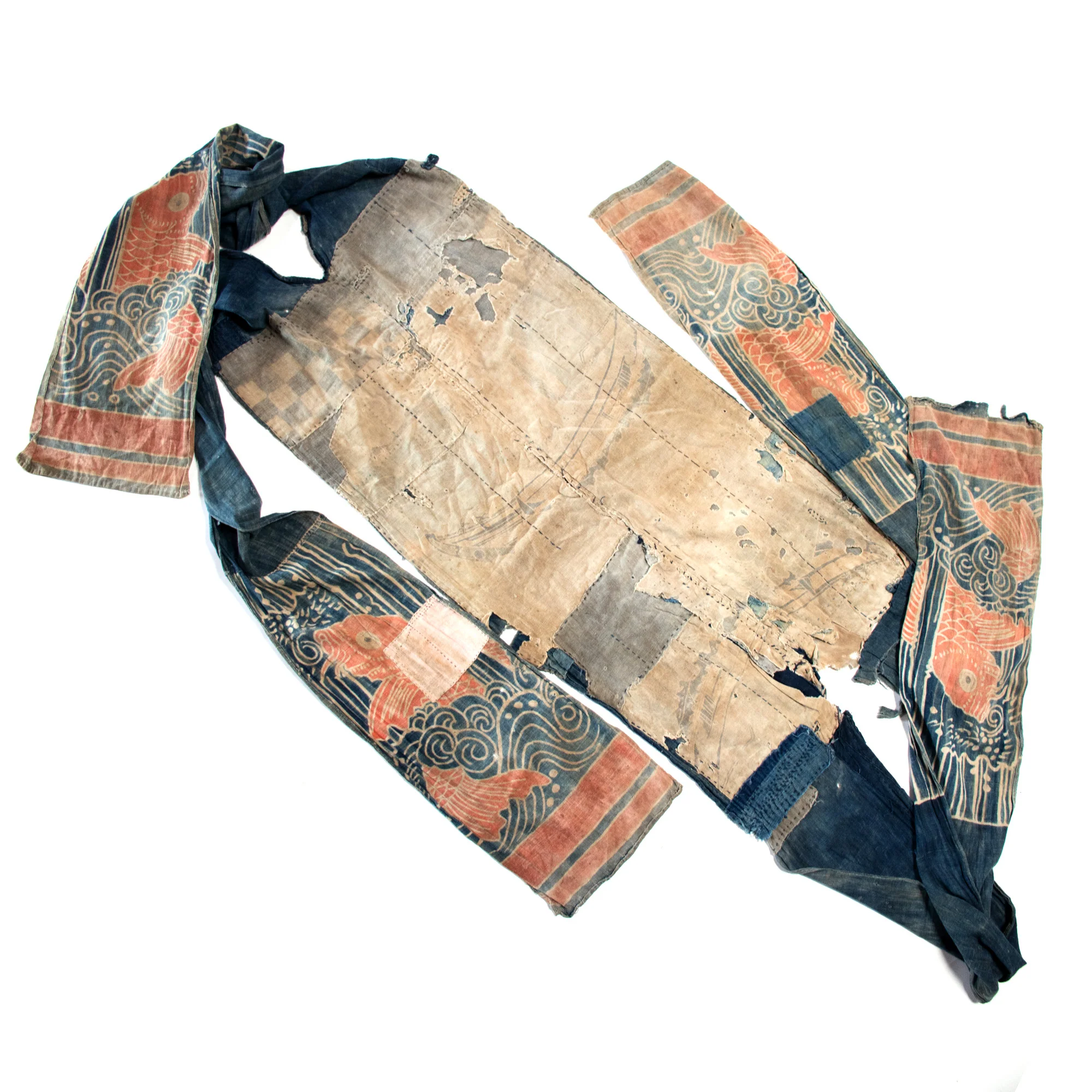 Climbing Koi Tsutsugaki Umagake | Festival Horse Banner | Japanese Indigo - Image 9
