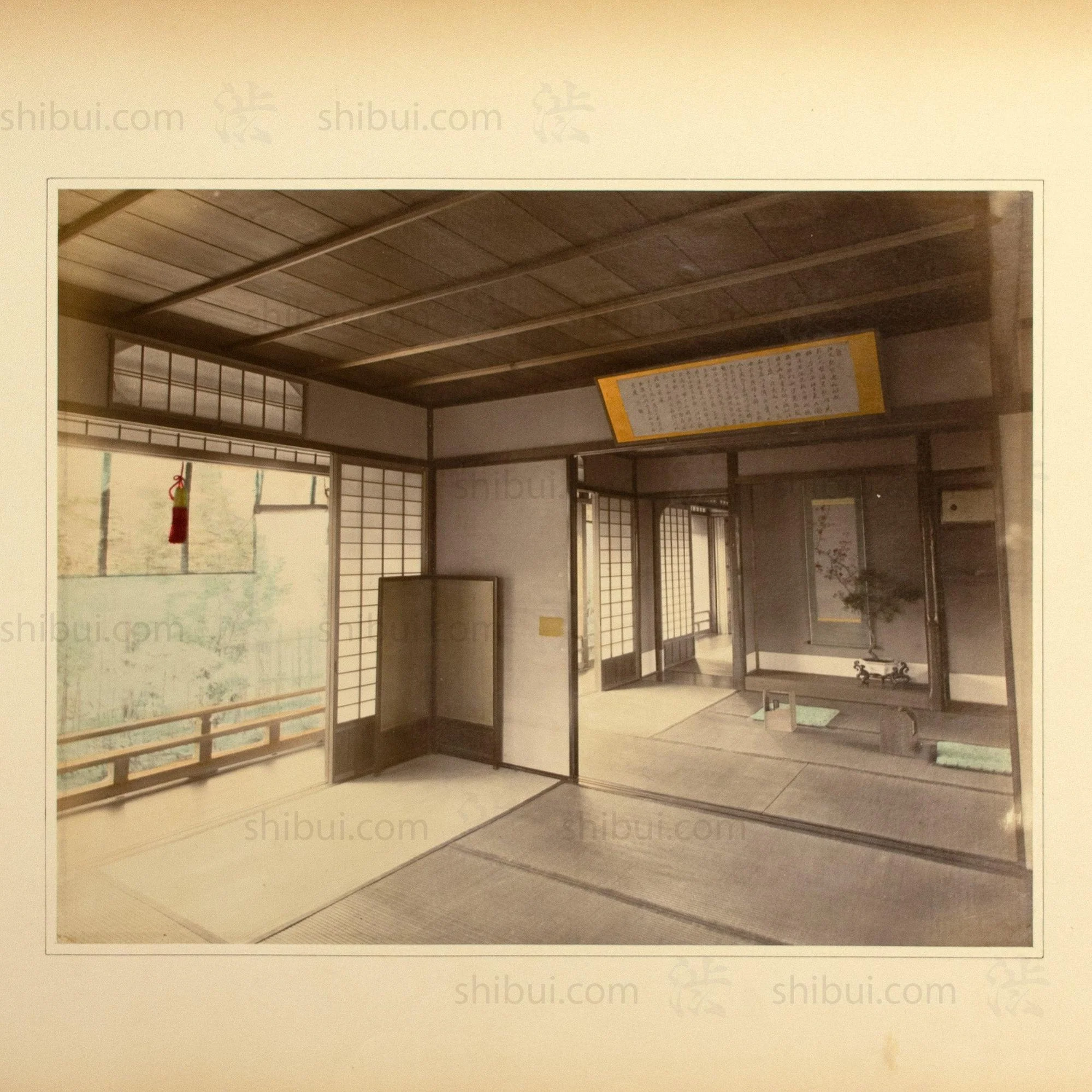 Japanese Antique Hand Tinted Photography | Interior of a Traditional House - Image 3