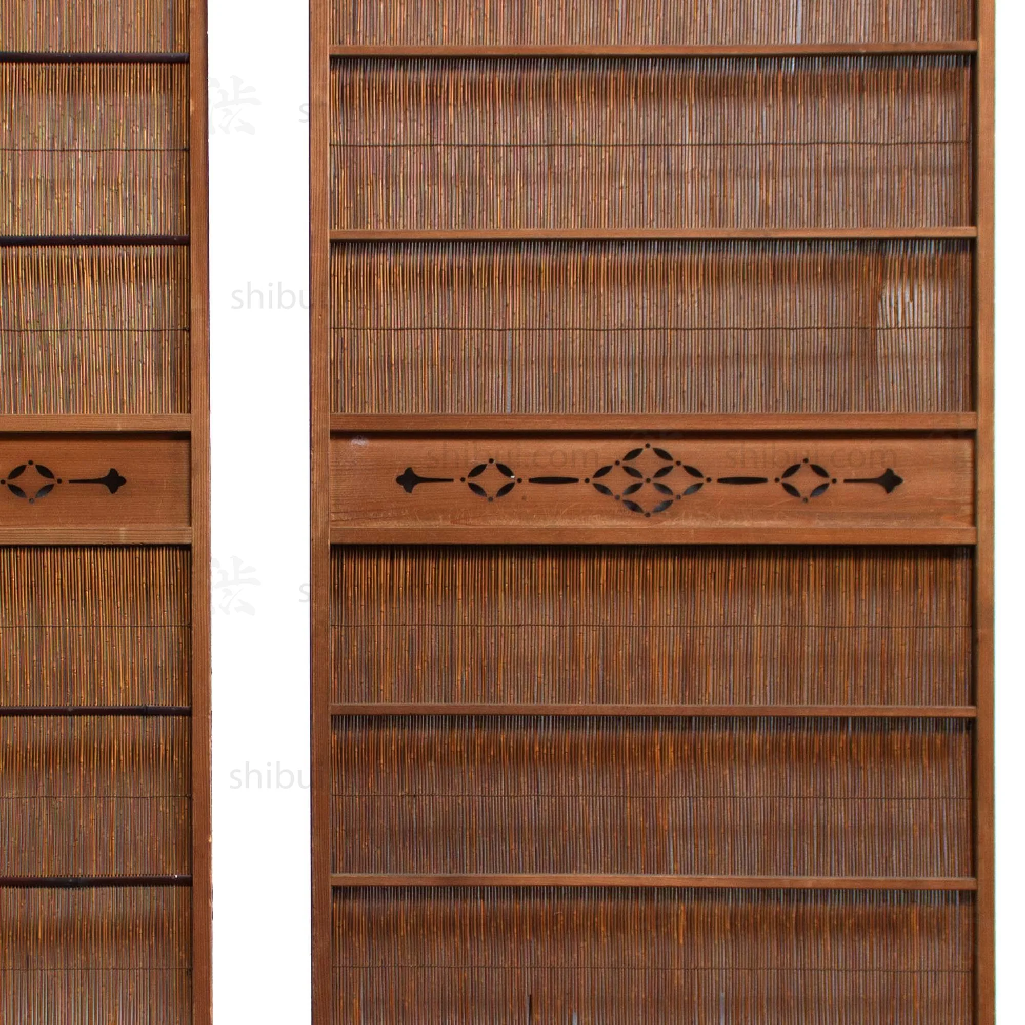 Sugi Yoshido Doors (Sold Individually) | Japanese Cedar and Bamboo Wooden Doors for Summer | Architectural Decor - Image 2