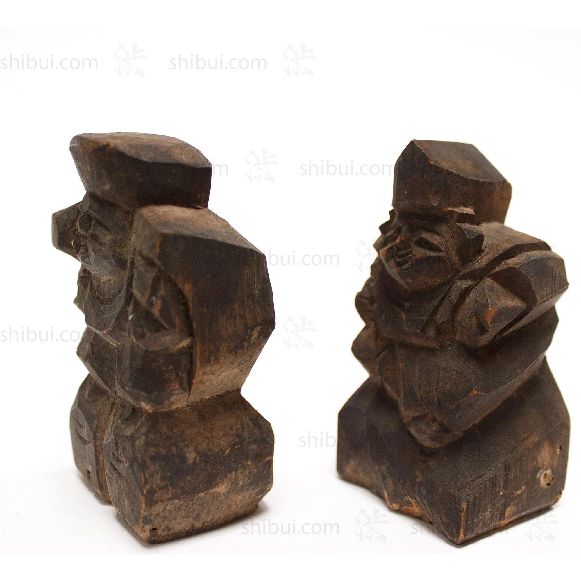 Daikoku and Ebisu | Hand Carved Wood | Seven Lucky Gods - Image 2