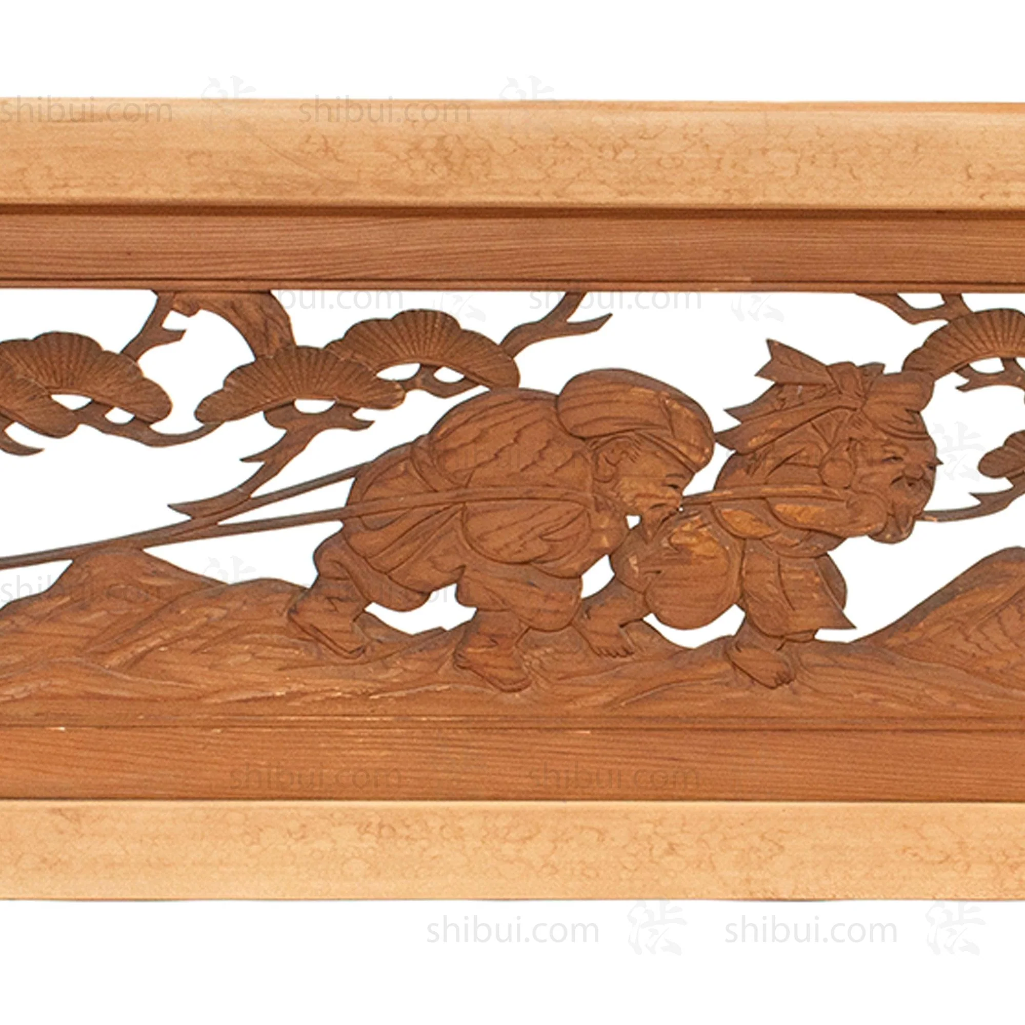 Daikoku and Ebisu with Ship of Treasures Ranma | Japanese Transom | Japanese Decor - Image 3