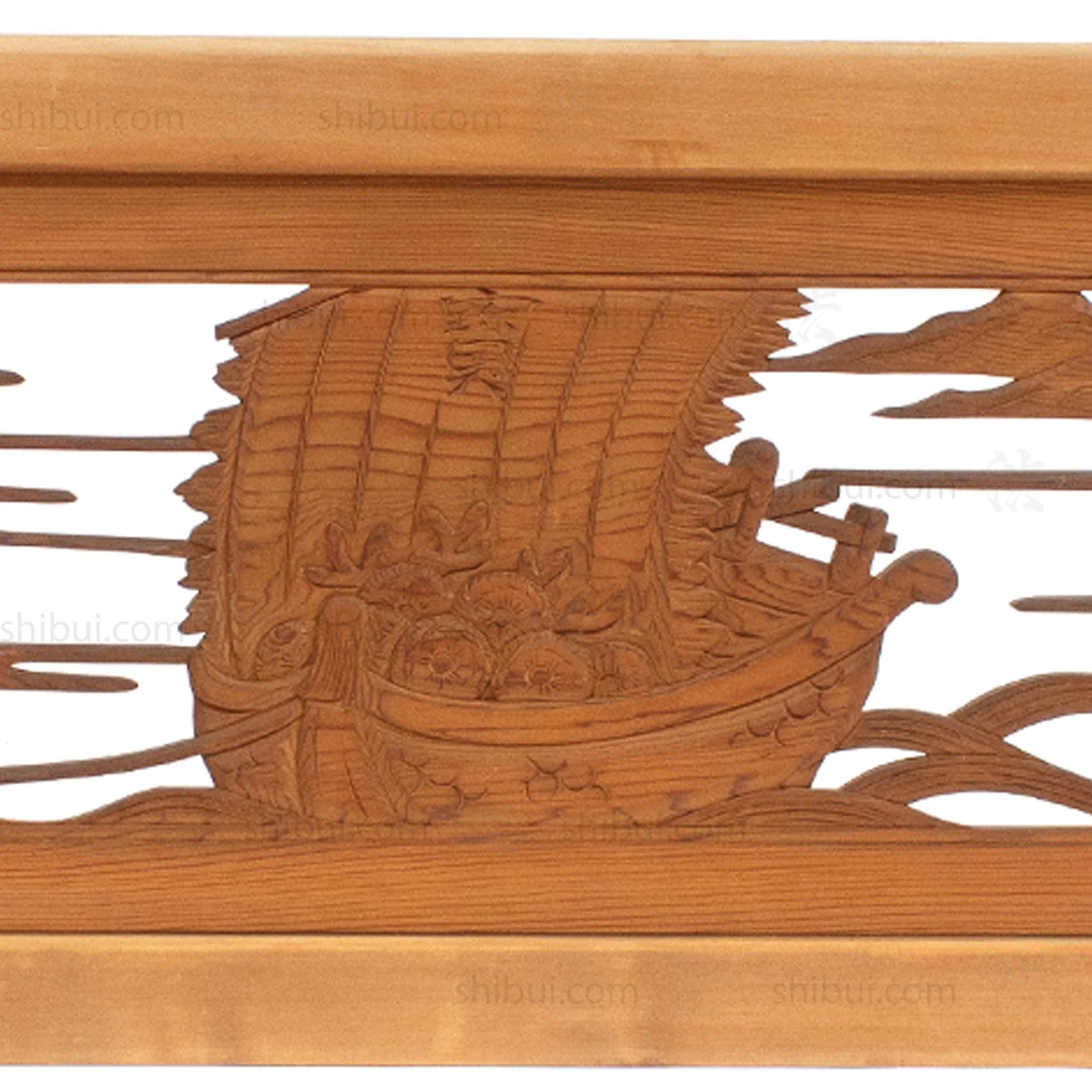 Daikoku and Ebisu with Ship of Treasures Ranma | Japanese Transom | Japanese Decor - Image 7
