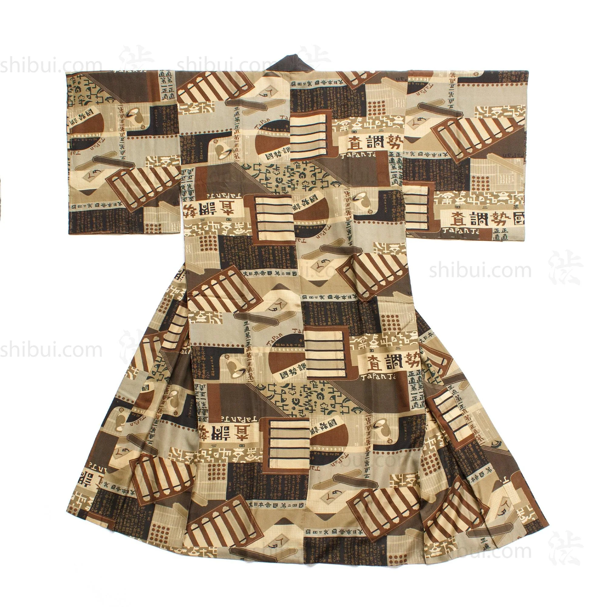 Rare Deco Men's Juban Under Kimono Celebrating the 2nd Census - Image 3