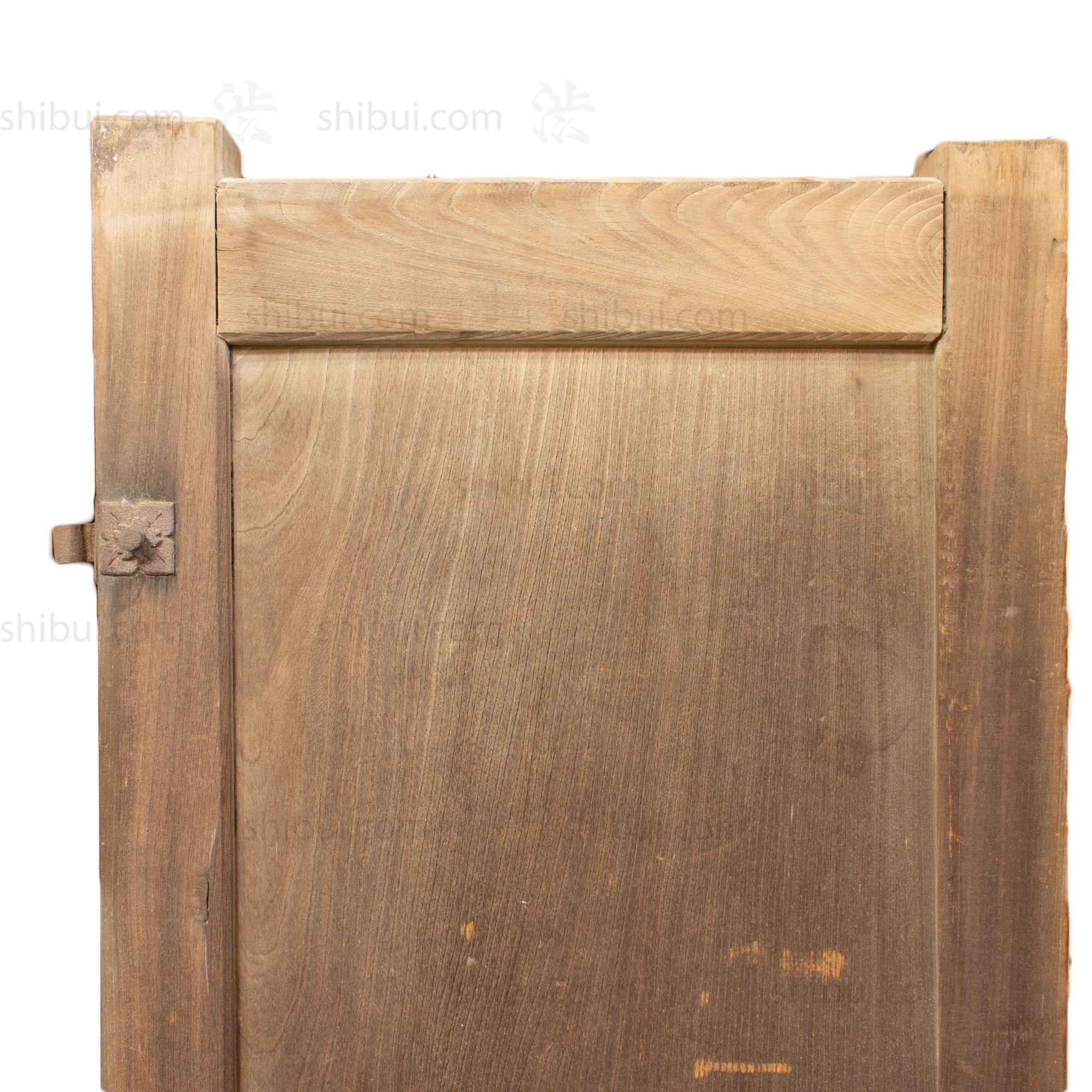 Beautiful Japanese Book Matched Keyaki Meiji Era Gate | 3 Door Set. - Image 5