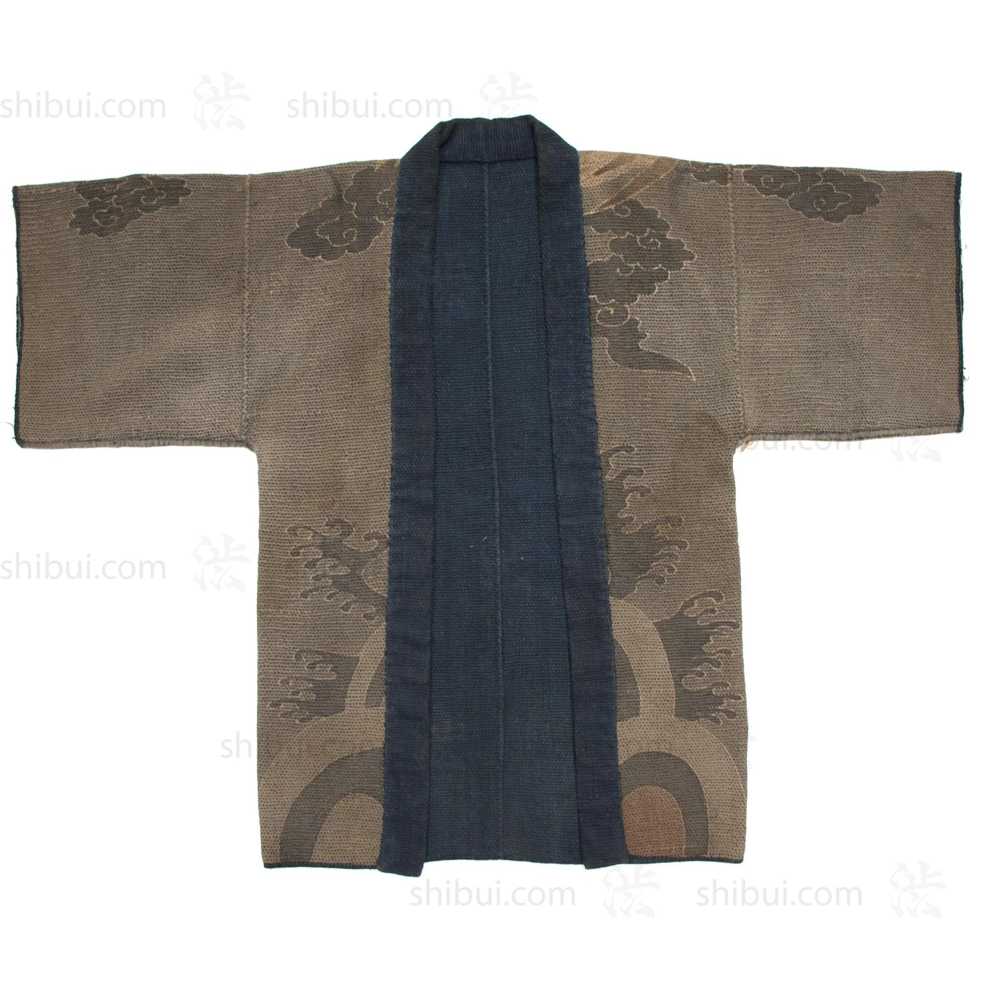 Dragon Shobo Hanten | Antique Japanese Reversible Sashiko Fireman's Coat - Image 5