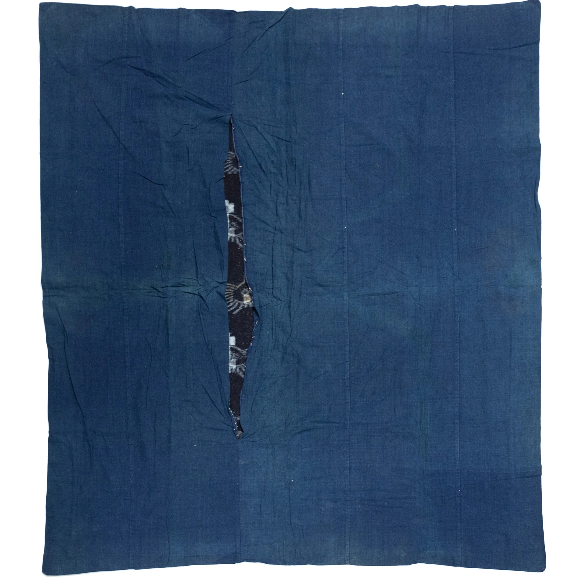 E-Gasuri Tortise and Crane Futonji | Japanese Indigo - Image 3