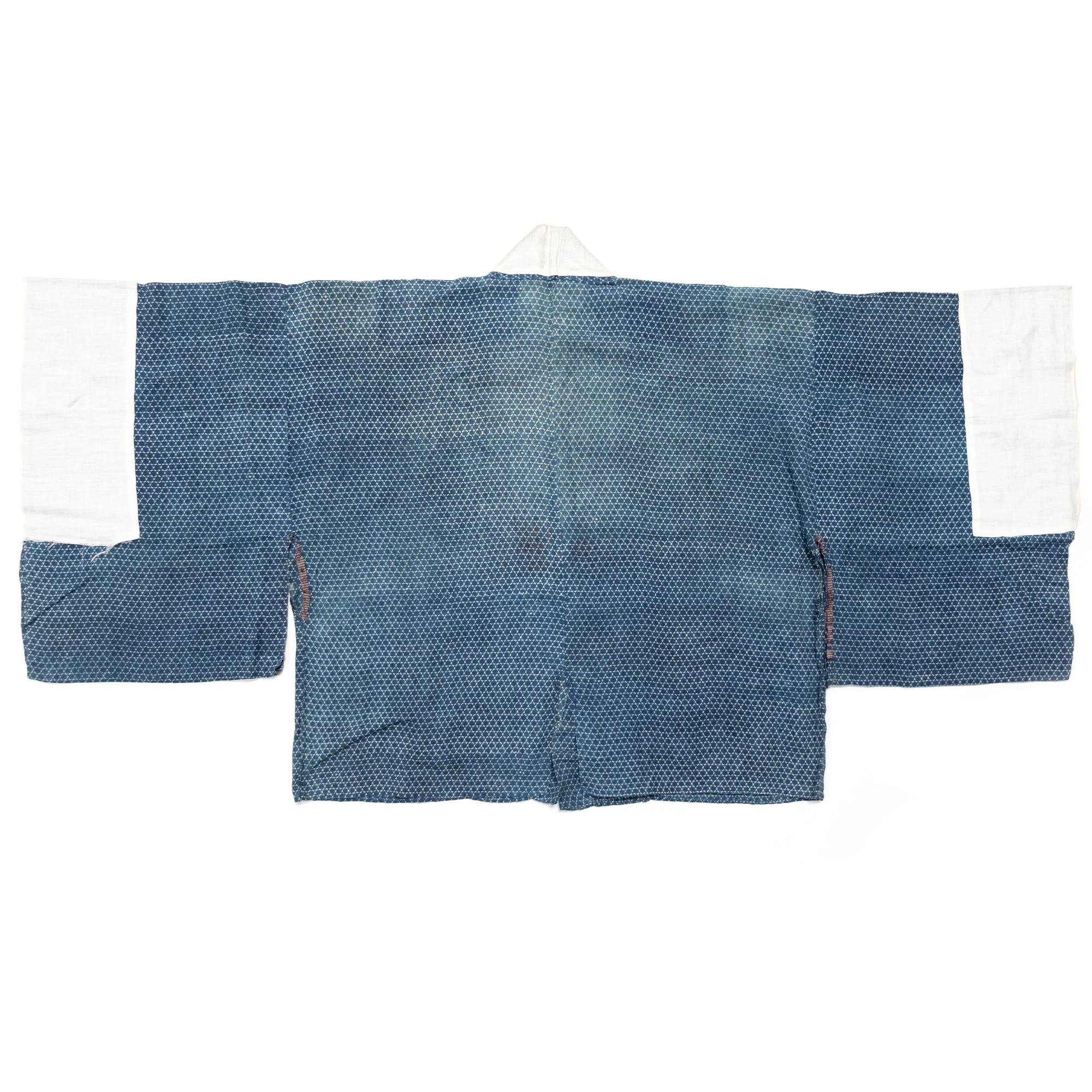 Edo Period Indigo Dyed Katazome Han Juban  | Jacket - Image 2