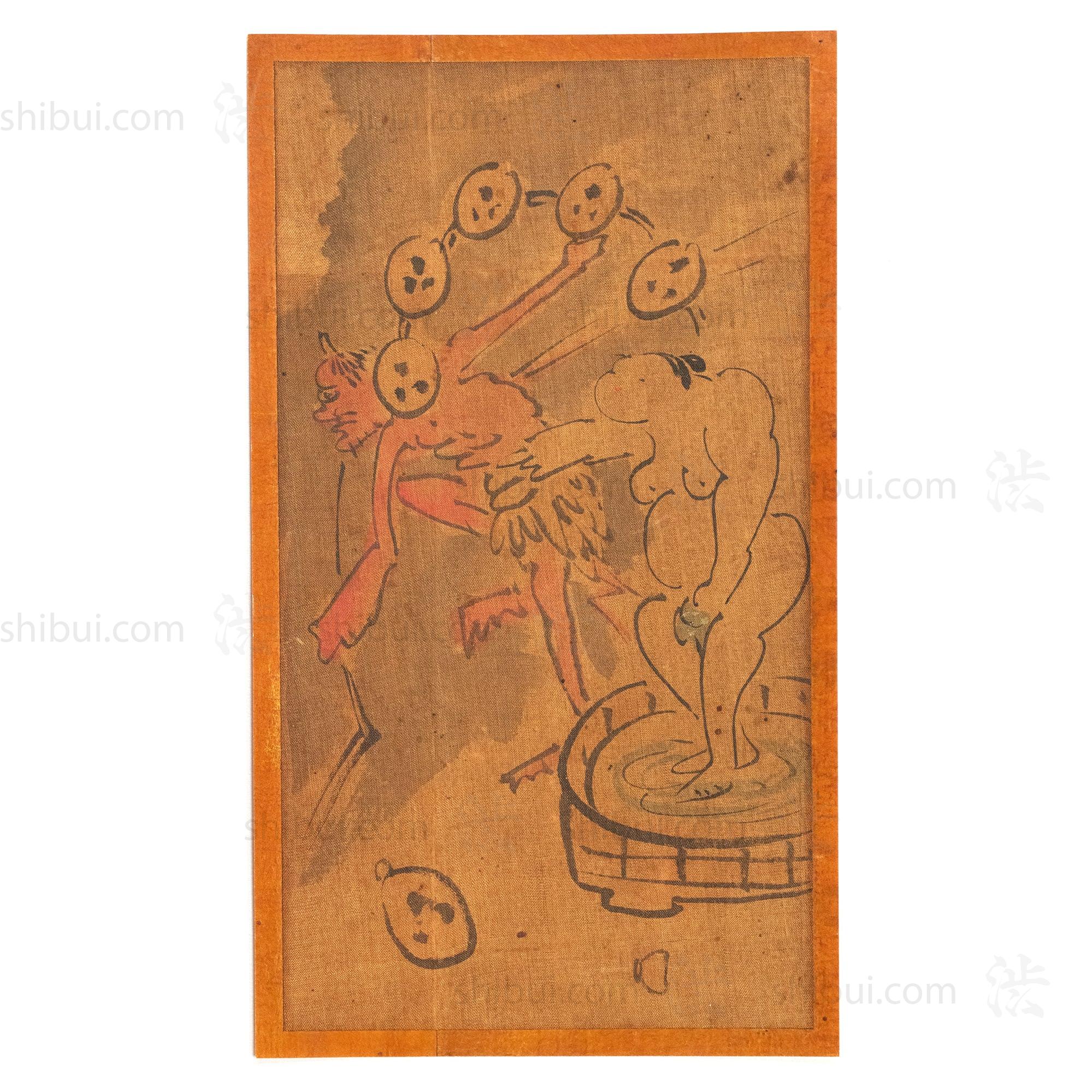 Eleven Giga Syle Paintings From a  Folding Screen - Image 10