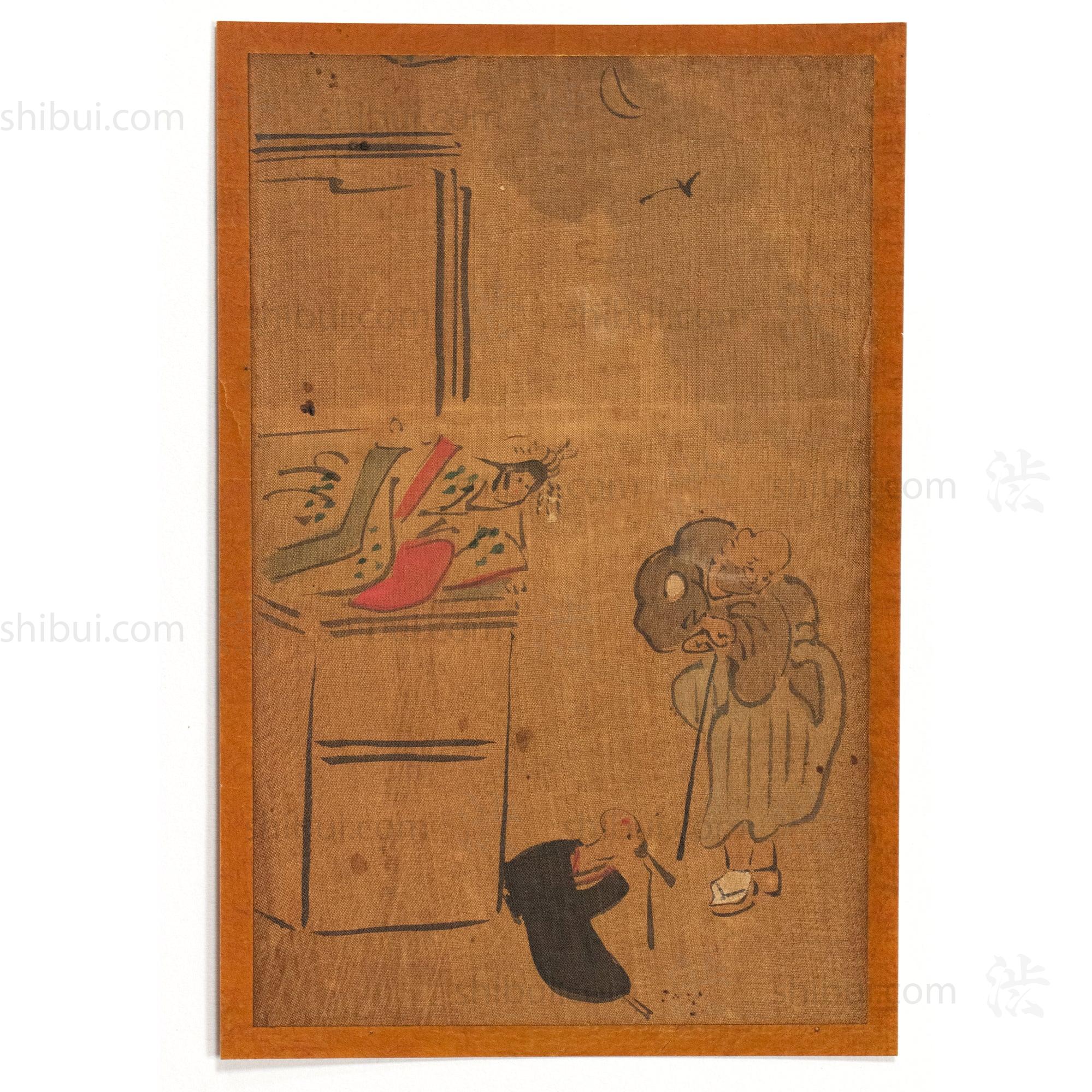 Eleven Giga Syle Paintings From a  Folding Screen - Image 11
