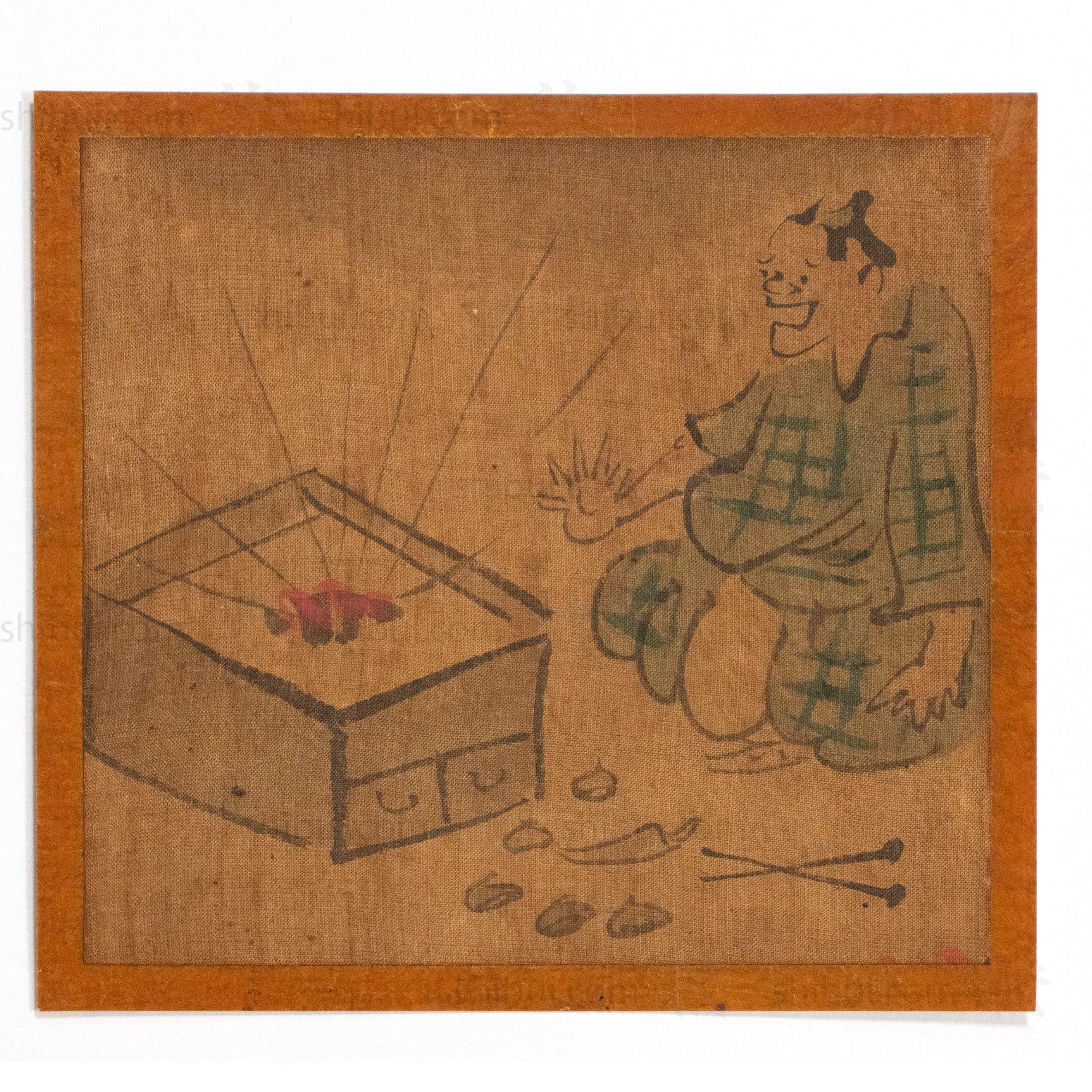 Eleven Giga Syle Paintings From a  Folding Screen - Image 3