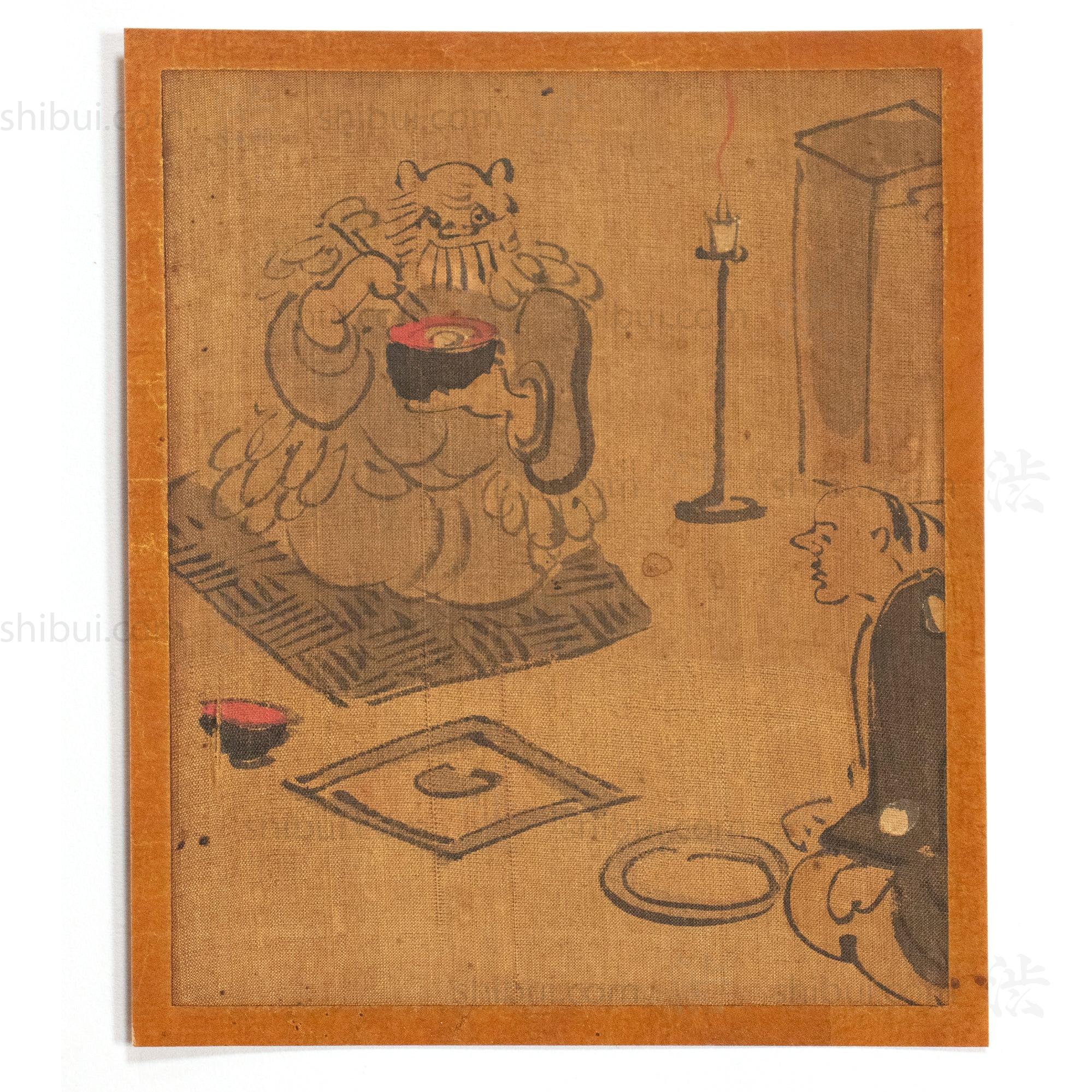 Eleven Giga Syle Paintings From a  Folding Screen - Image 5