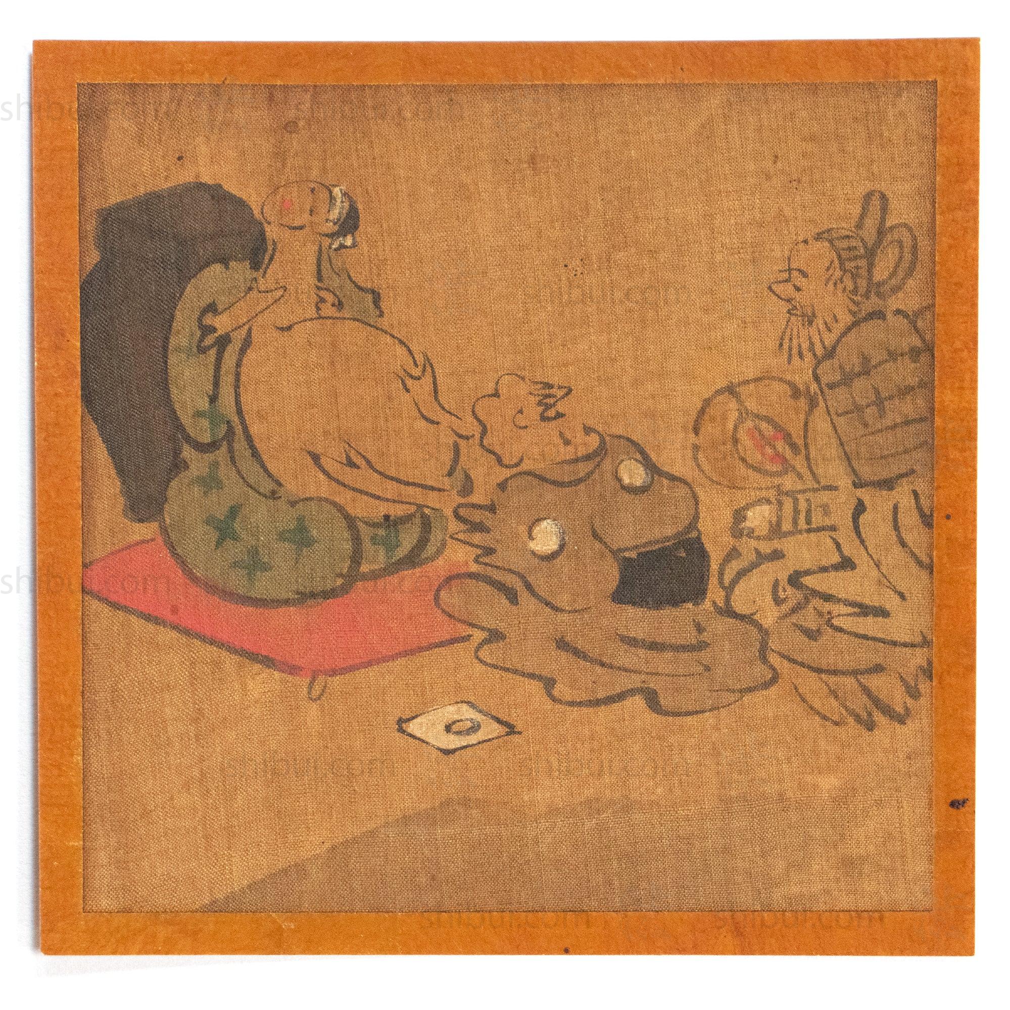 Eleven Giga Syle Paintings From a  Folding Screen - Image 7