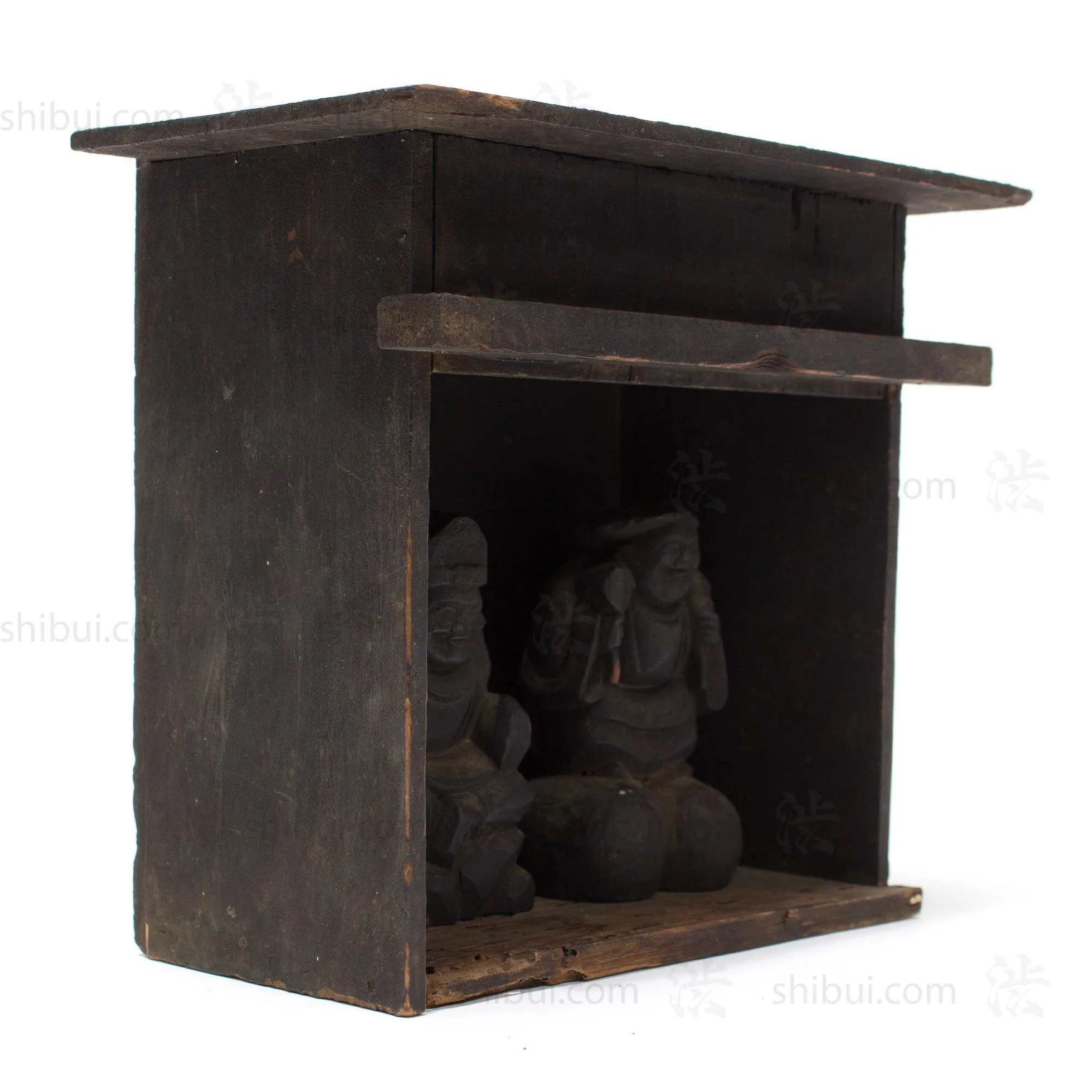 Shrine  with Wooden Daikoku and Ebisu. - Image 6