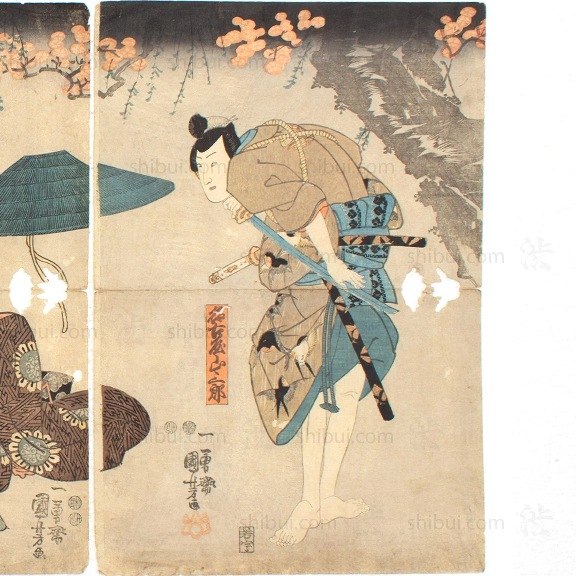 Fairy Tale Triptych | Antique Japanese Wood Block Print - Image 4