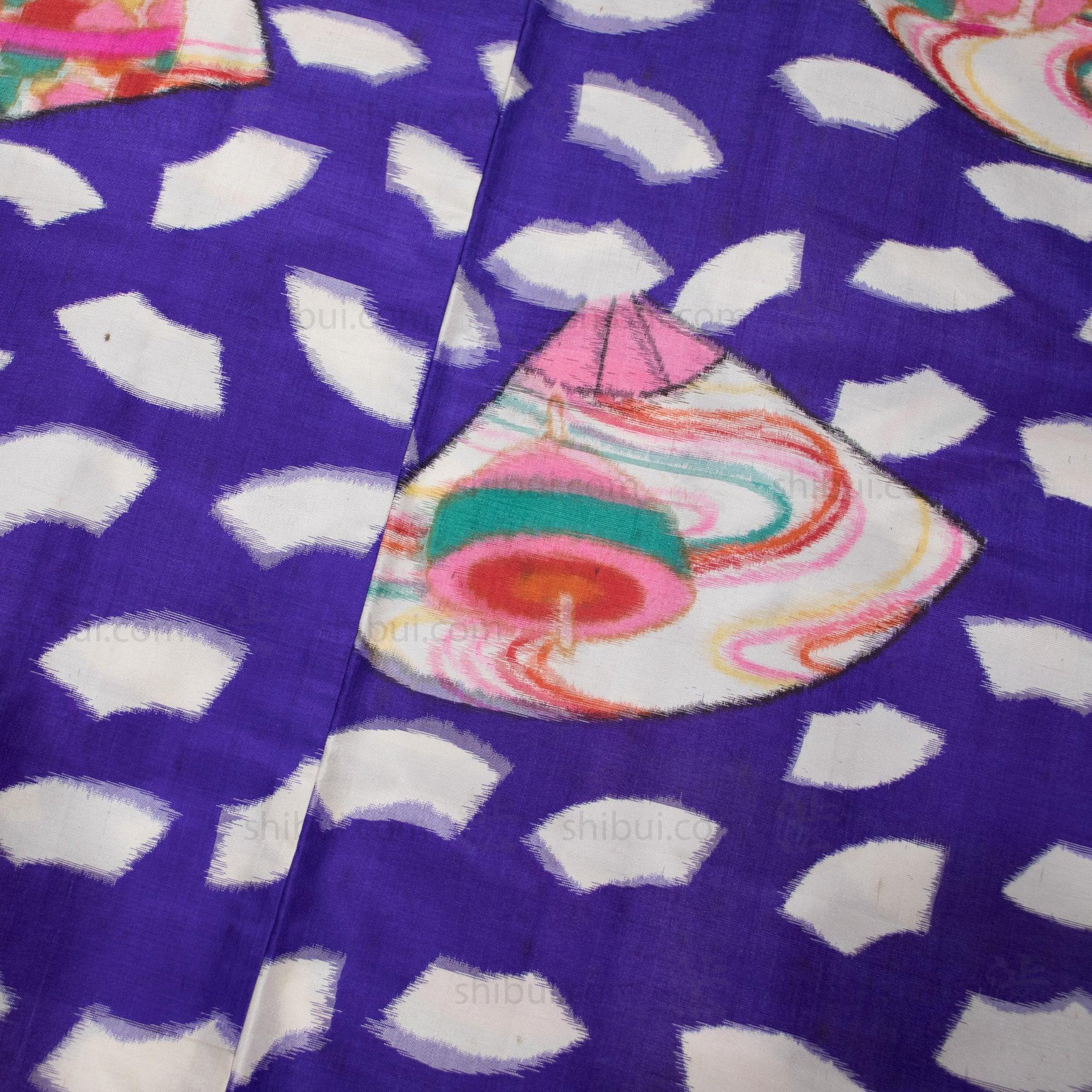 Festive Meisen Silk Haori with Top and Fan Motif - Image 2