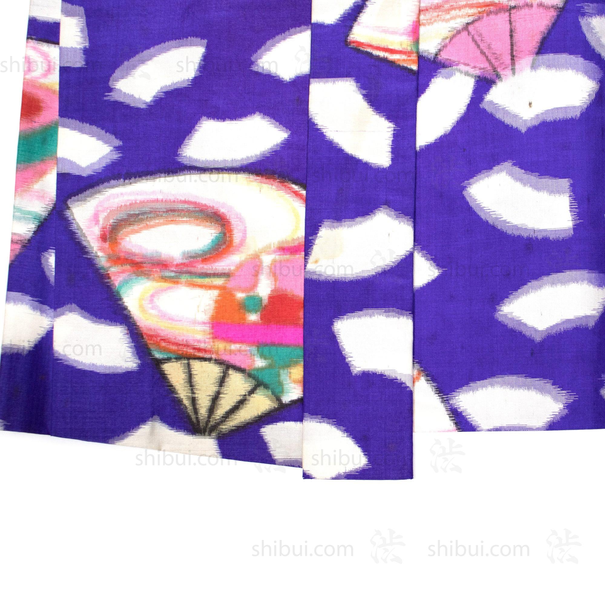 Festive Meisen Silk Haori with Top and Fan Motif - Image 6