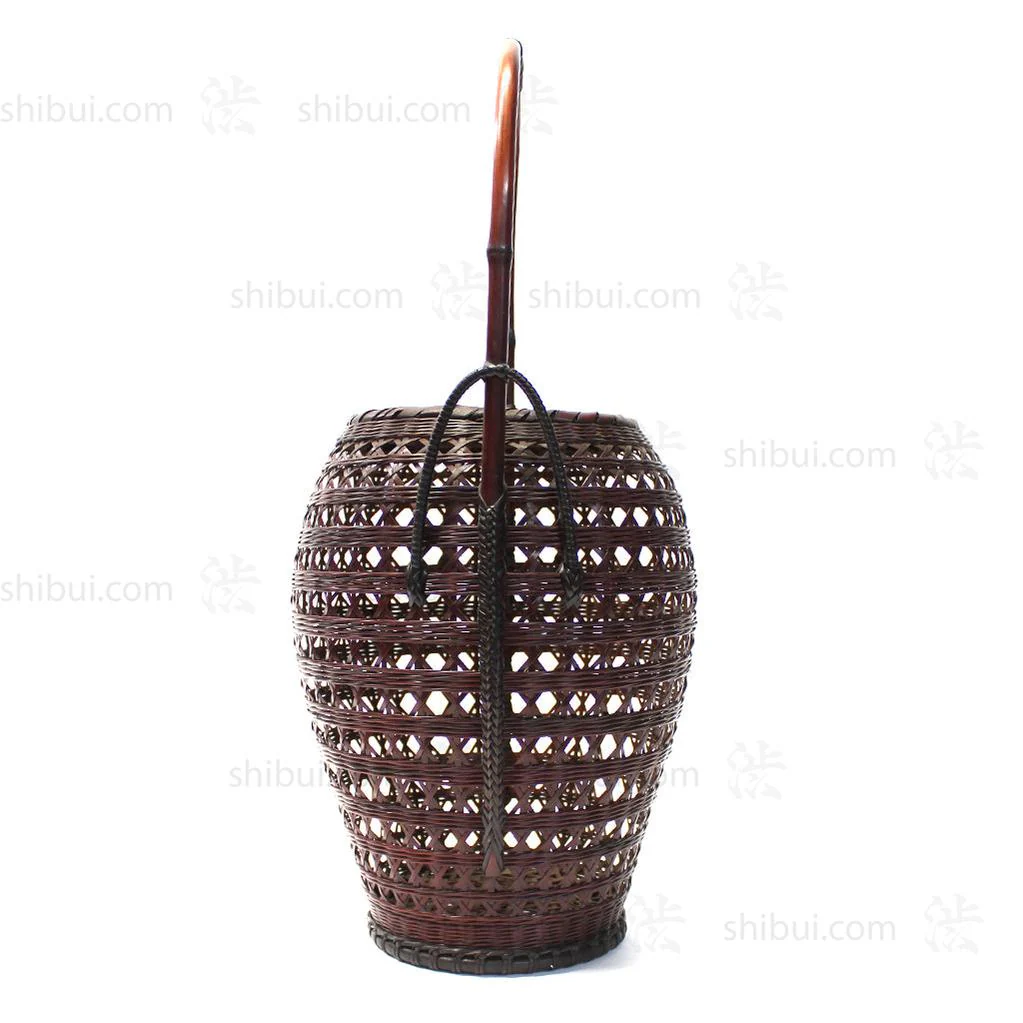 Finely Woven Karamono Style Japanese Flower Basket. - Image 2