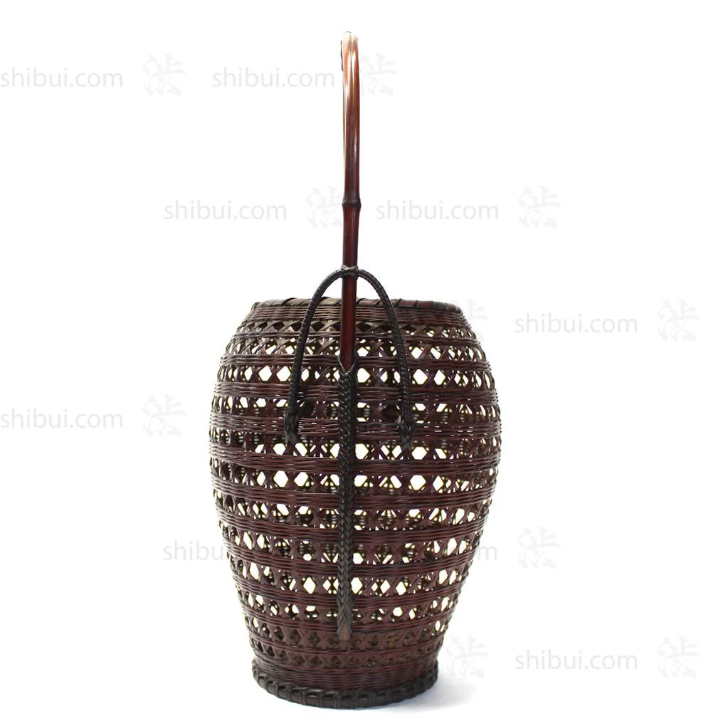 Finely Woven Karamono Style Japanese Flower Basket. - Image 3