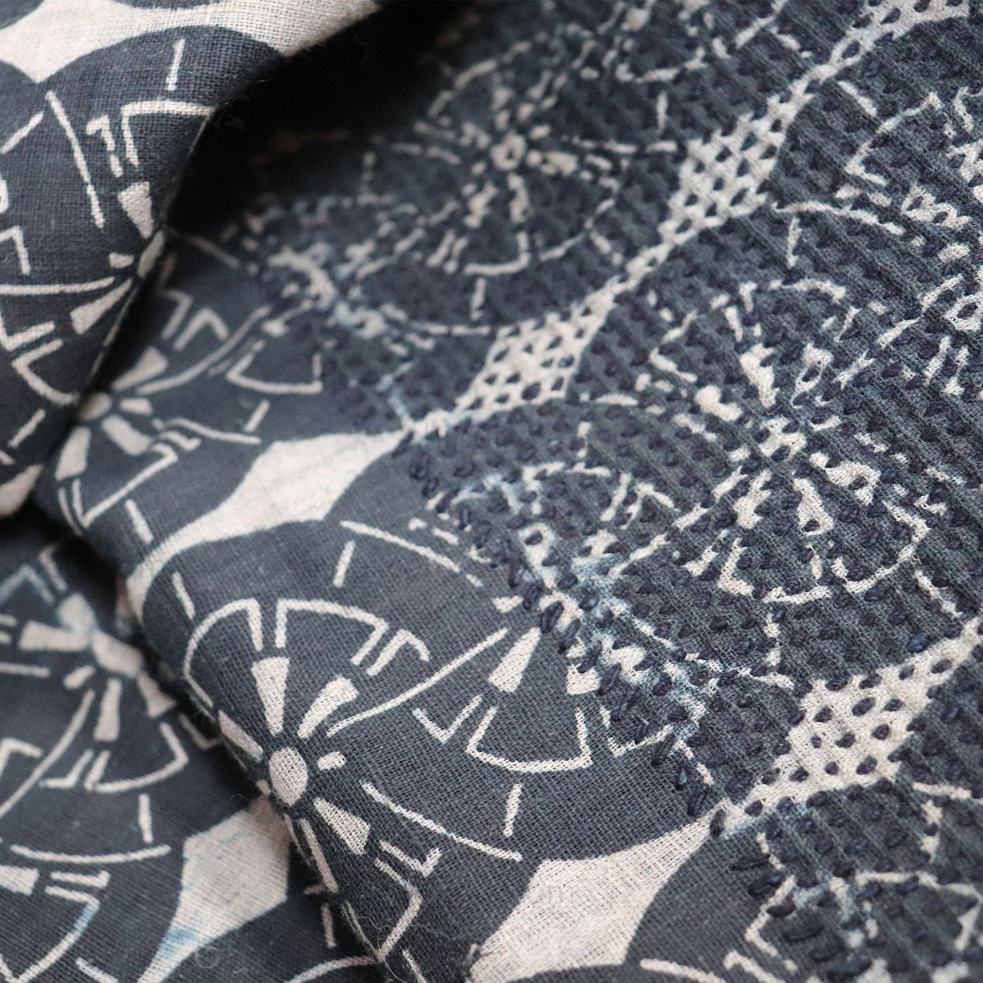 Fireman's Sashiko Quilted Indigo Dyed Under Kimono - Image 11