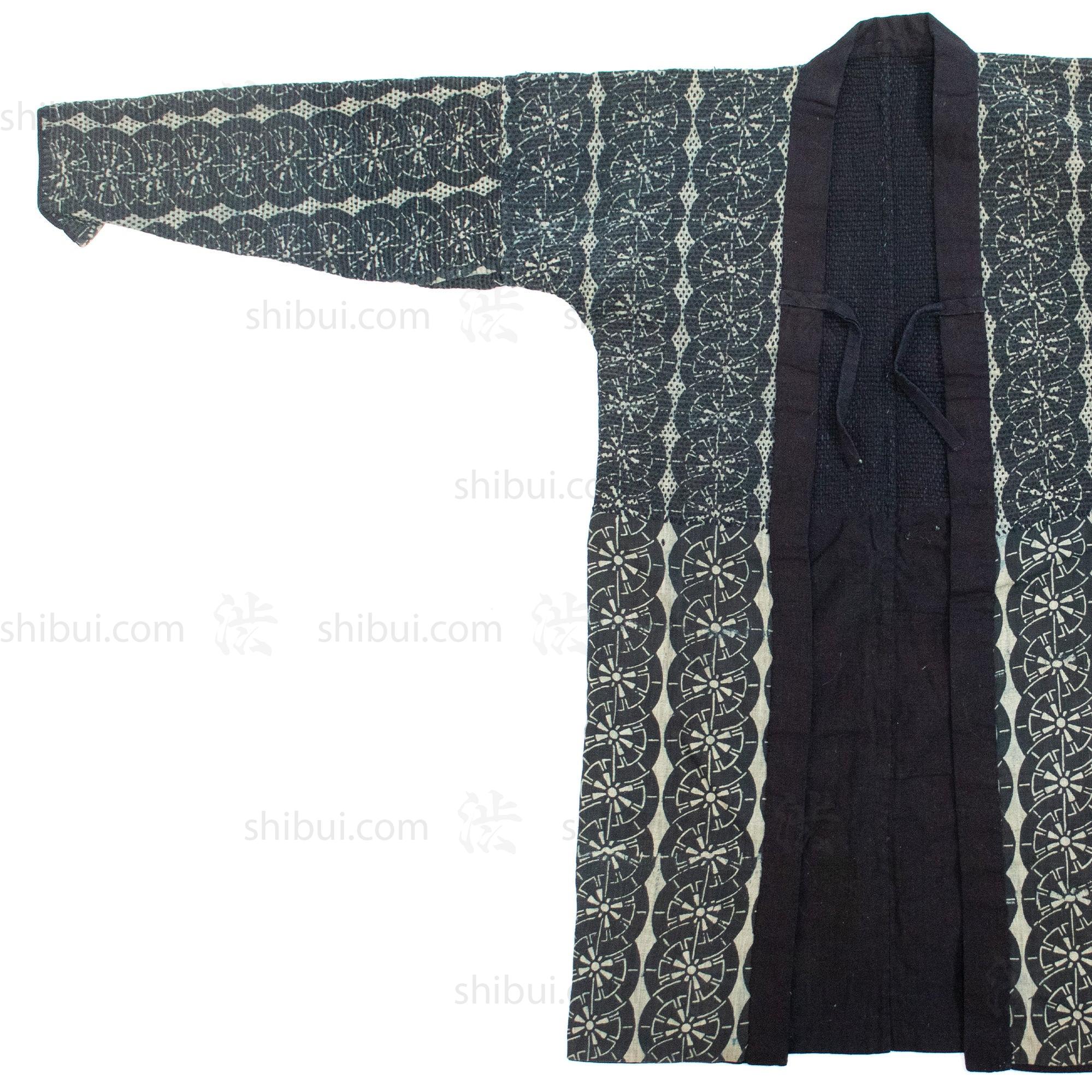 Fireman's Sashiko Quilted Indigo Dyed Under Kimono - Image 8